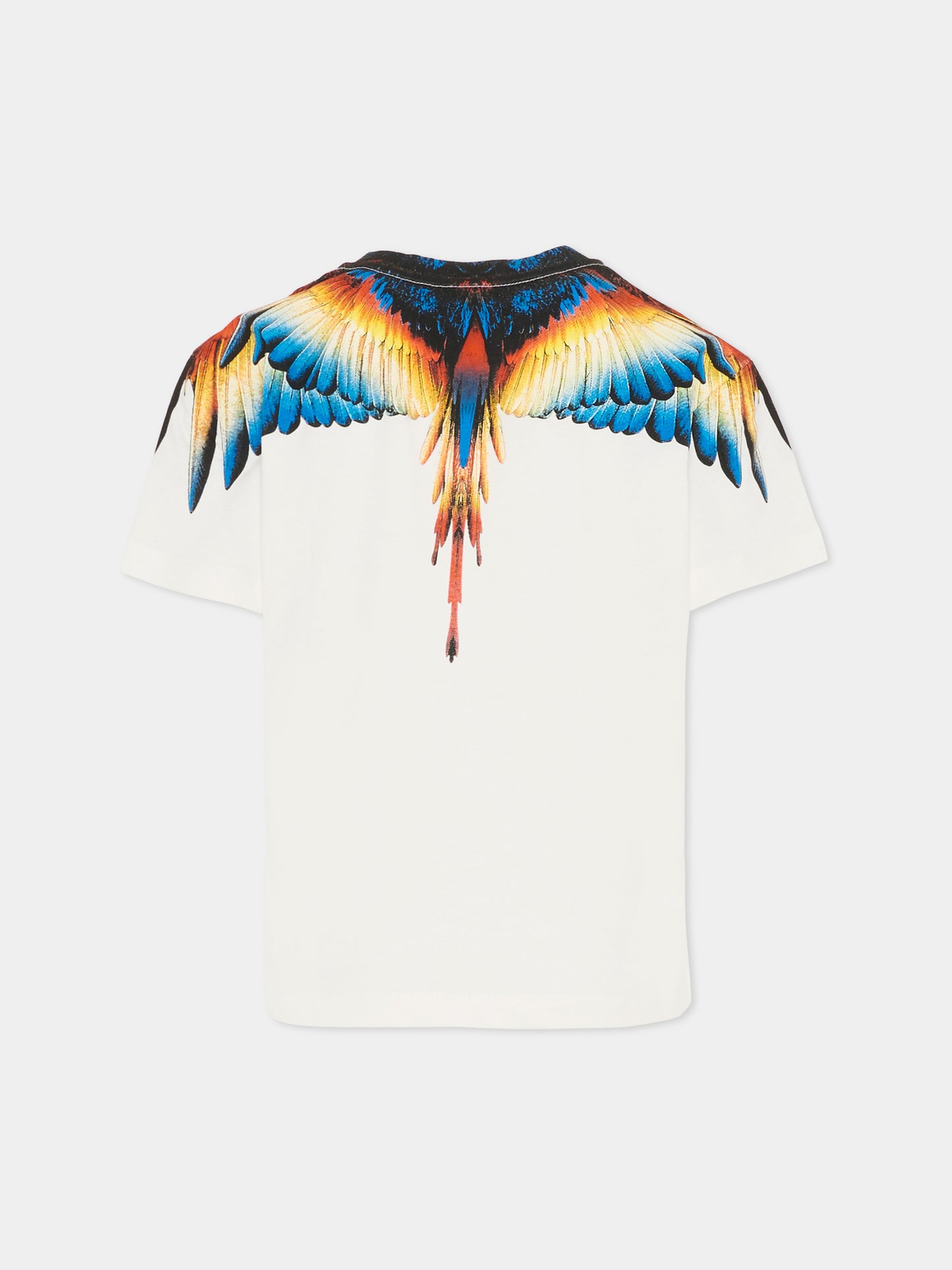 T-shirt avorio per bambino con ali multicolor,County Of Milan Kids,F5CMJBTH062 002