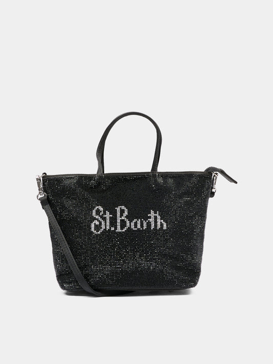 Borsa nera per bambina con strass,Mc2 Saint Barth,SBM0001 01439G