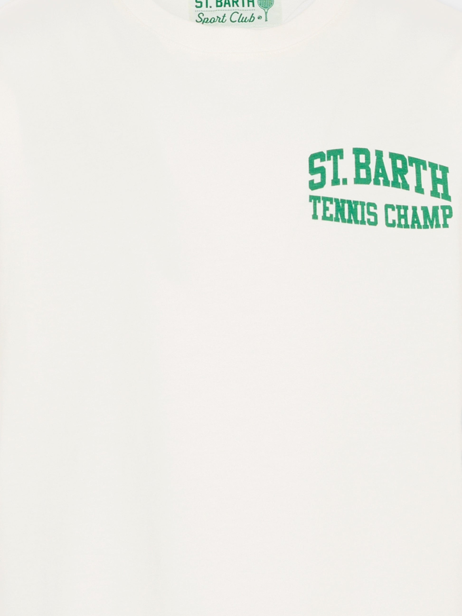 T-shirt avorio per bambino con Snoopy tennista,Mc2 Saint Barth,CAM0001 00627I