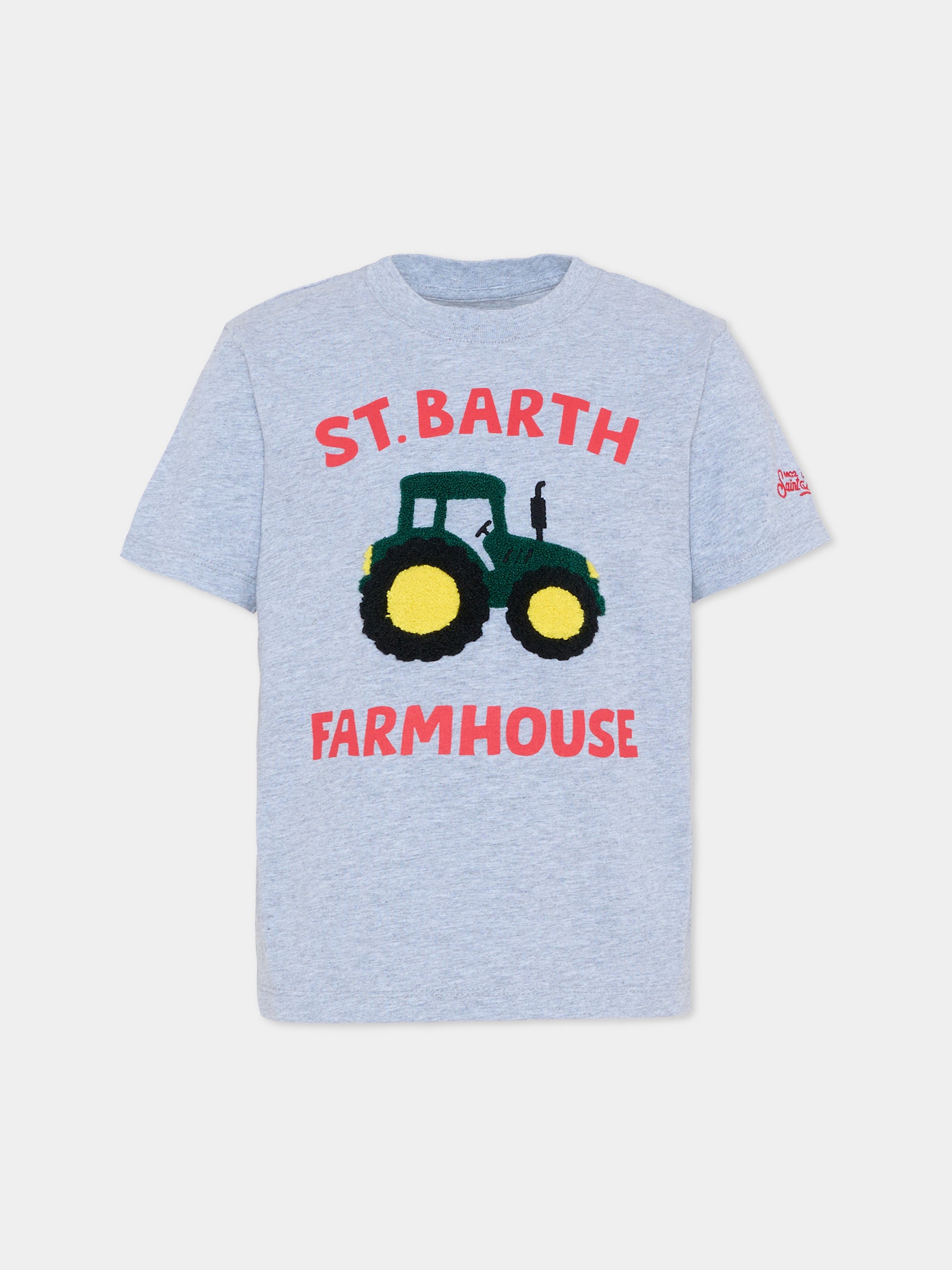 T-shirt grigia per bambino con trattore,Mc2 Saint Barth,CAM0001 00864I