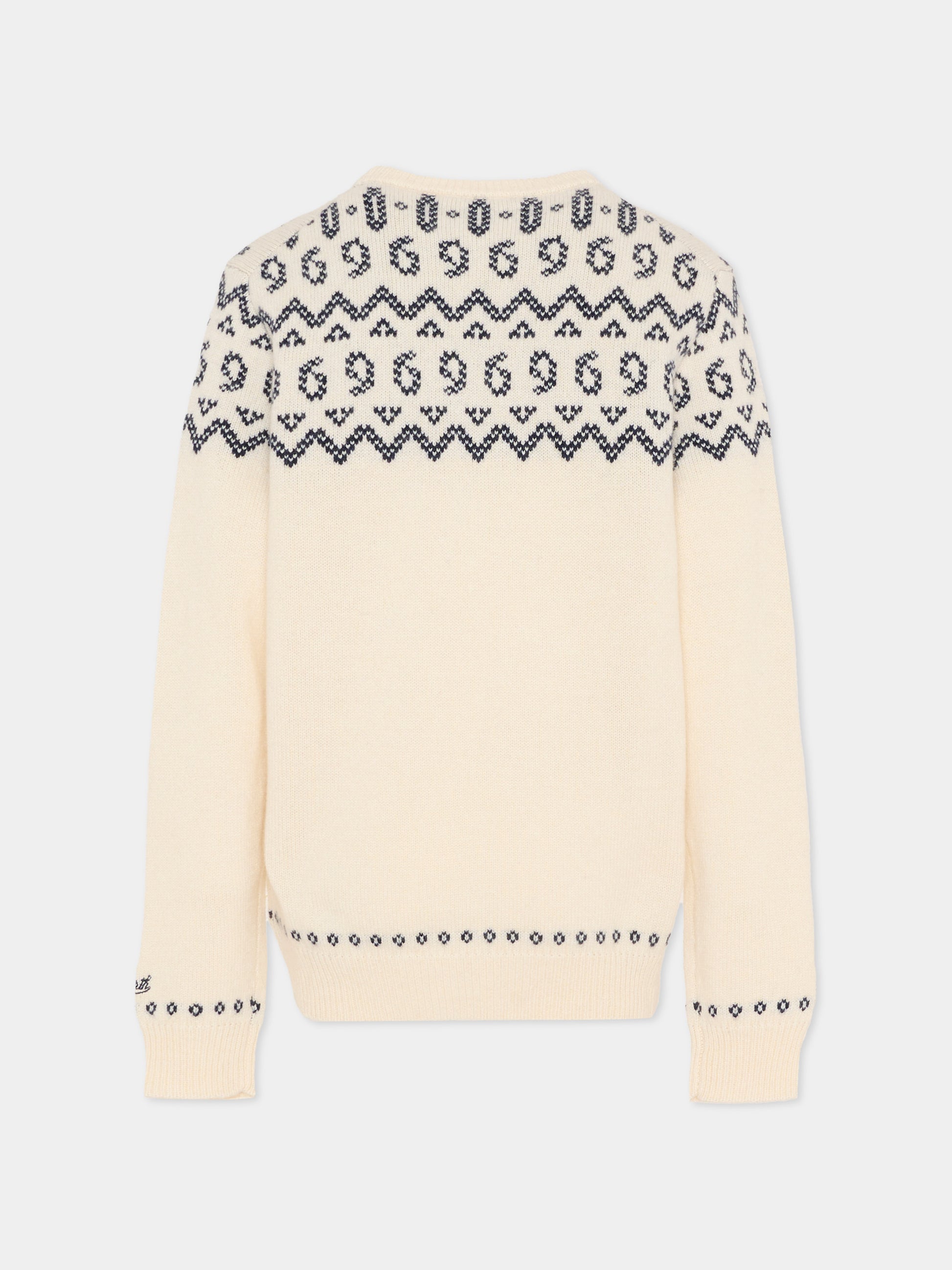 Maglione avorio per bambino con motivo jacquard,Mc2 Saint Barth,DOU0003 02384G