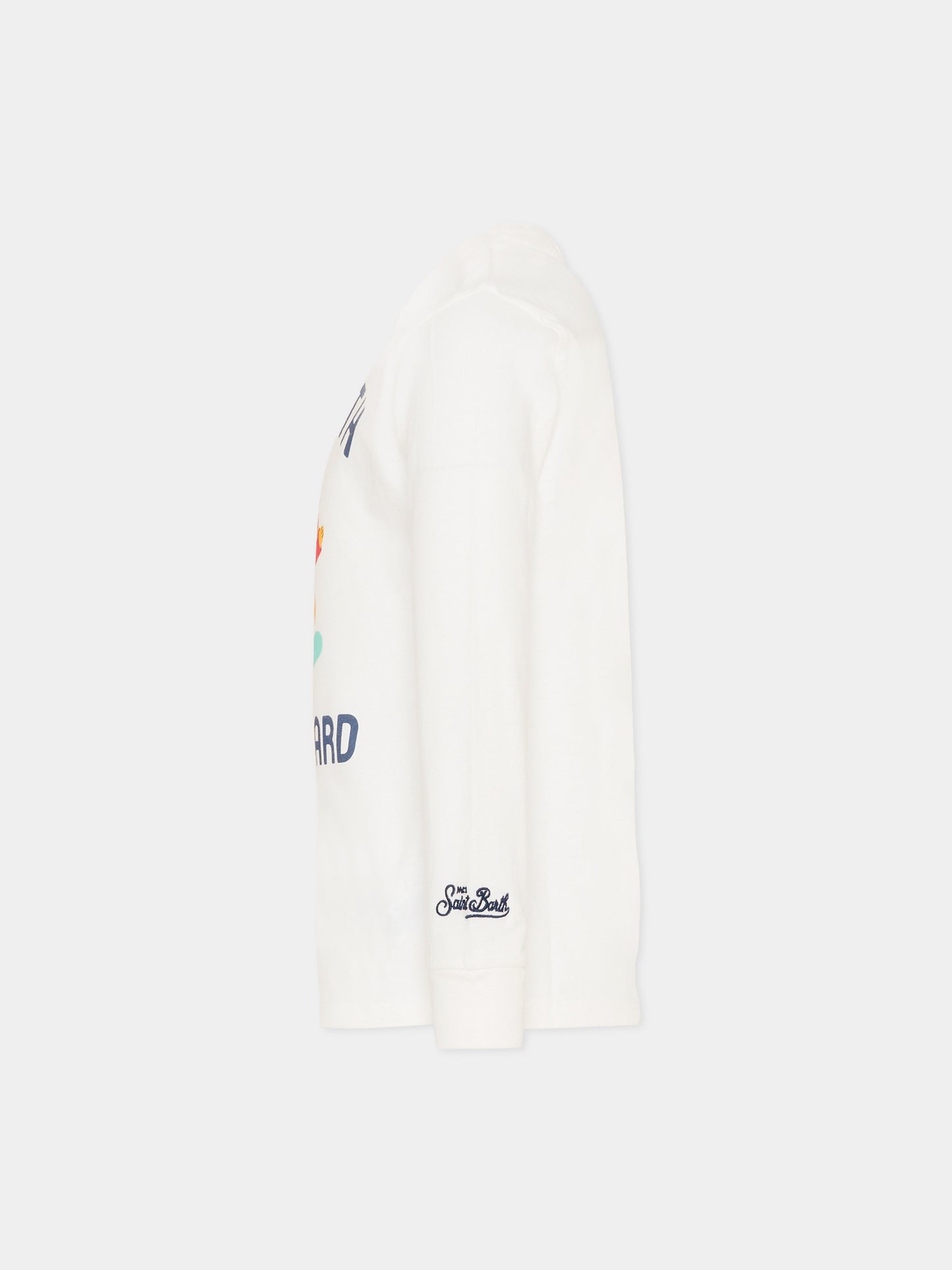 T-shirt avorio per bambino con leone,Mc2 Saint Barth,LUT0003 02334G