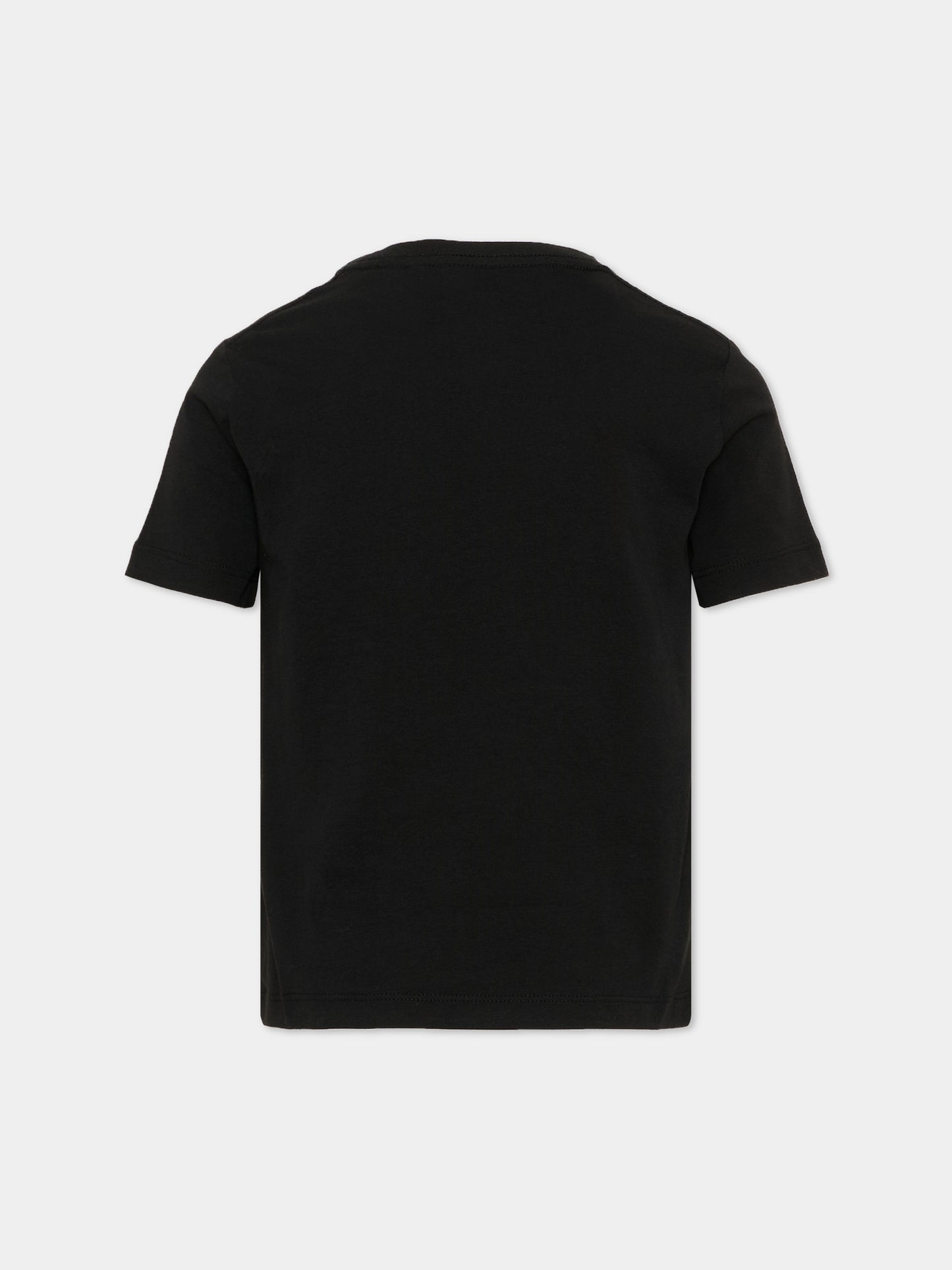 T-Shirt nera per bambini con logo,Calvin Klein Kids,LV1CKTJA16 BEH