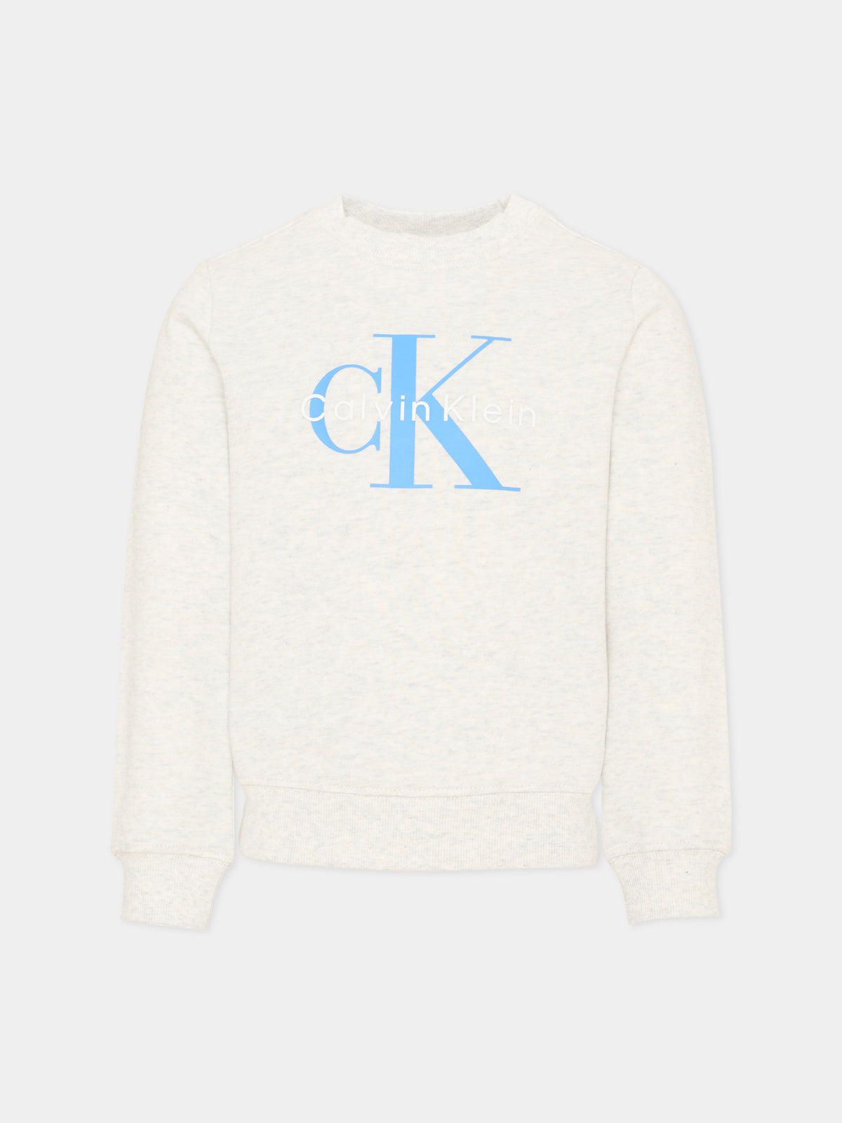 Felpa grigia per bambini con logo,Calvin Klein Kids,LV1CKTJB07 PMT