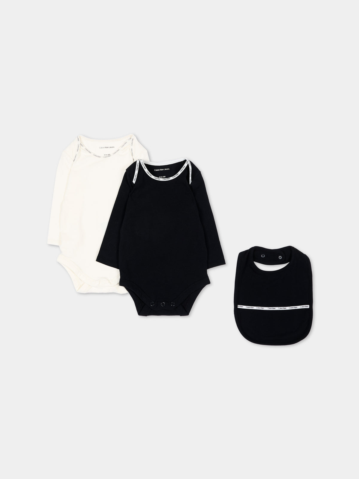 Set body multicolor per neonati con logo,Calvin Klein Kids,LV1CKTJN00 BEH