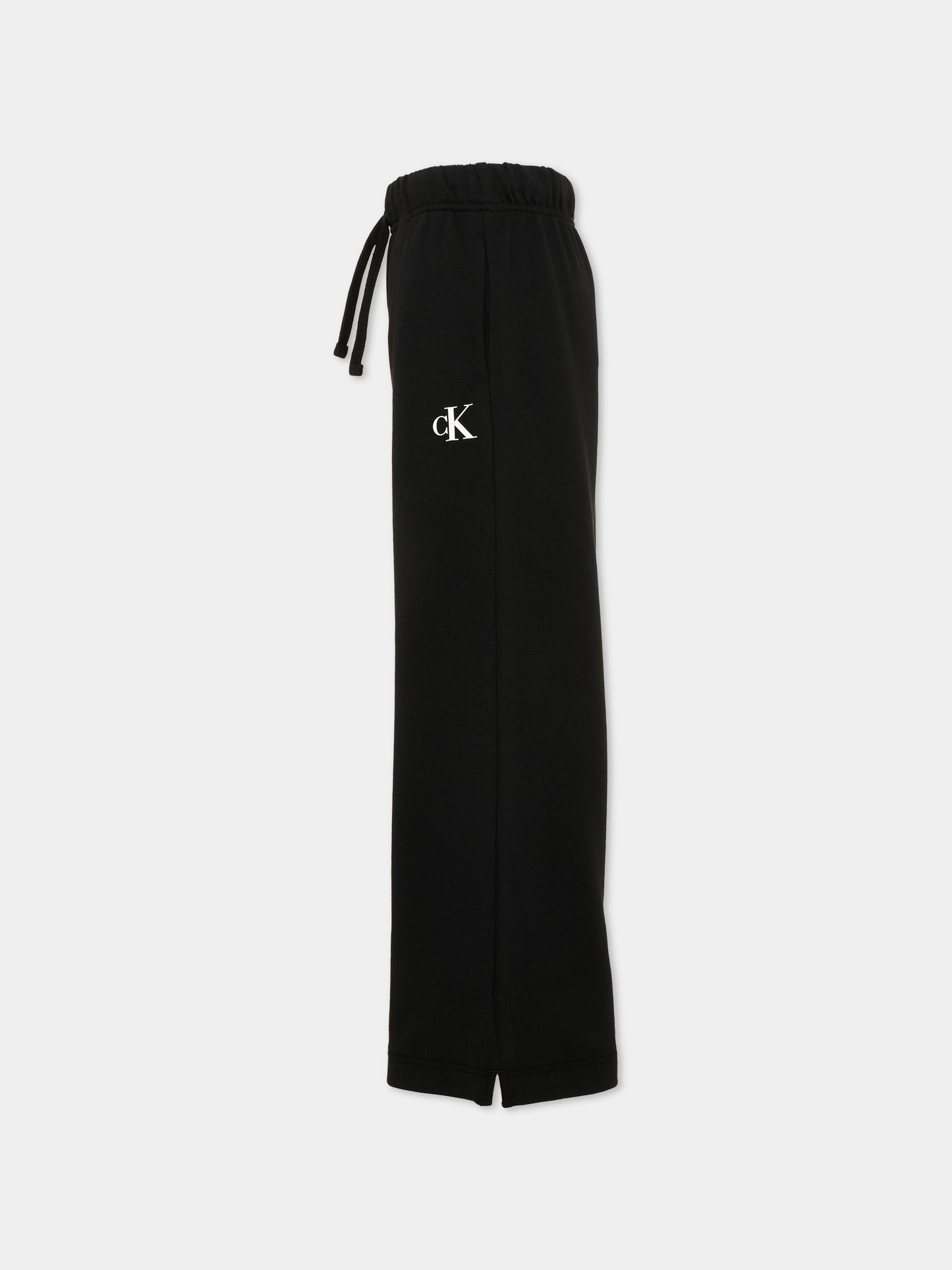 Pantaloni sportivi nero per bambina con logo,Calvin Klein Kids,LVCKTJC38G BEH