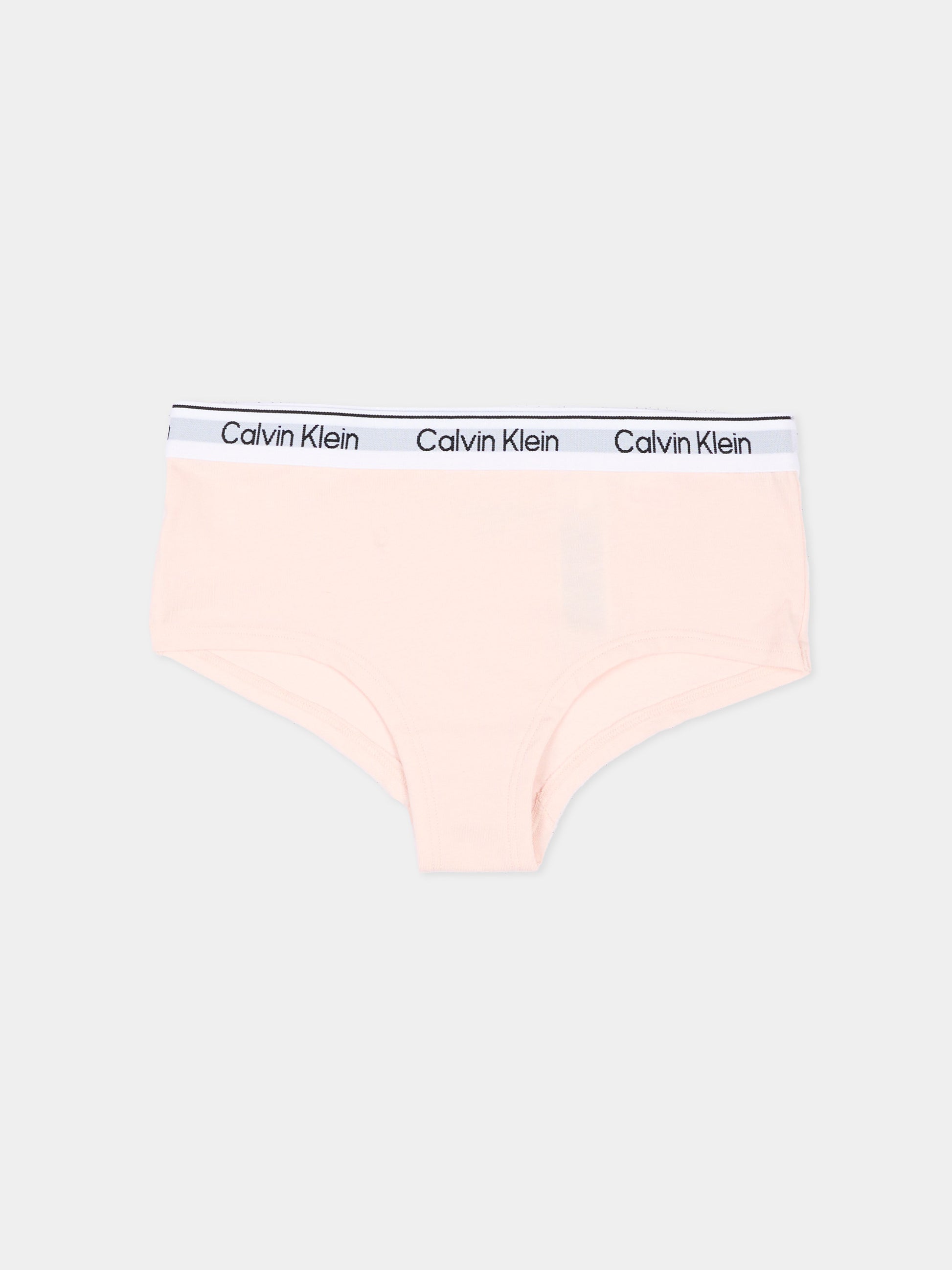 Slip rosa per bambina con logo,Calvin Klein Kids,G80G800727 0VX