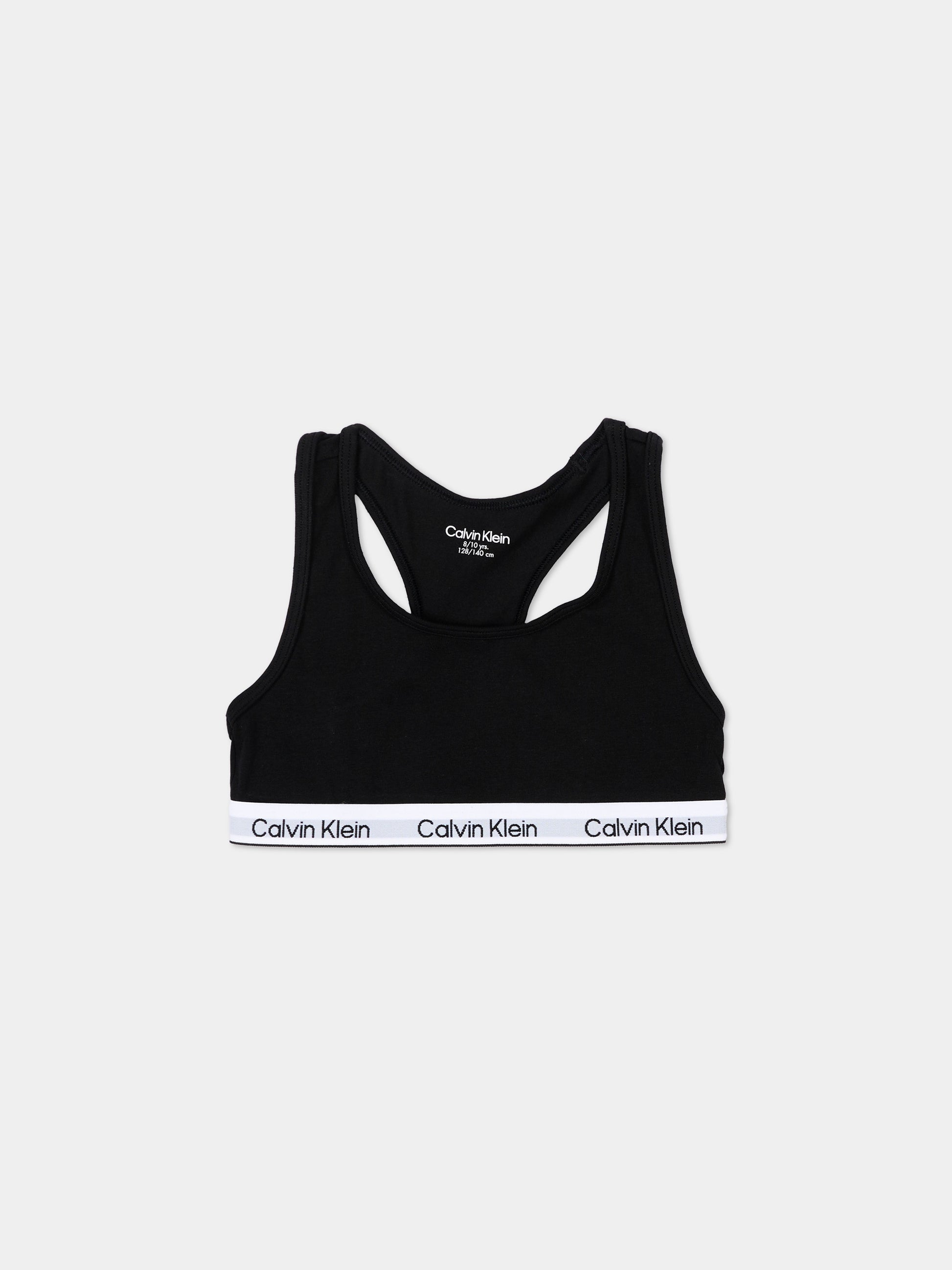 Reggiseno nero per bambina con logo,Calvin Klein Kids,G80G800742 0SB