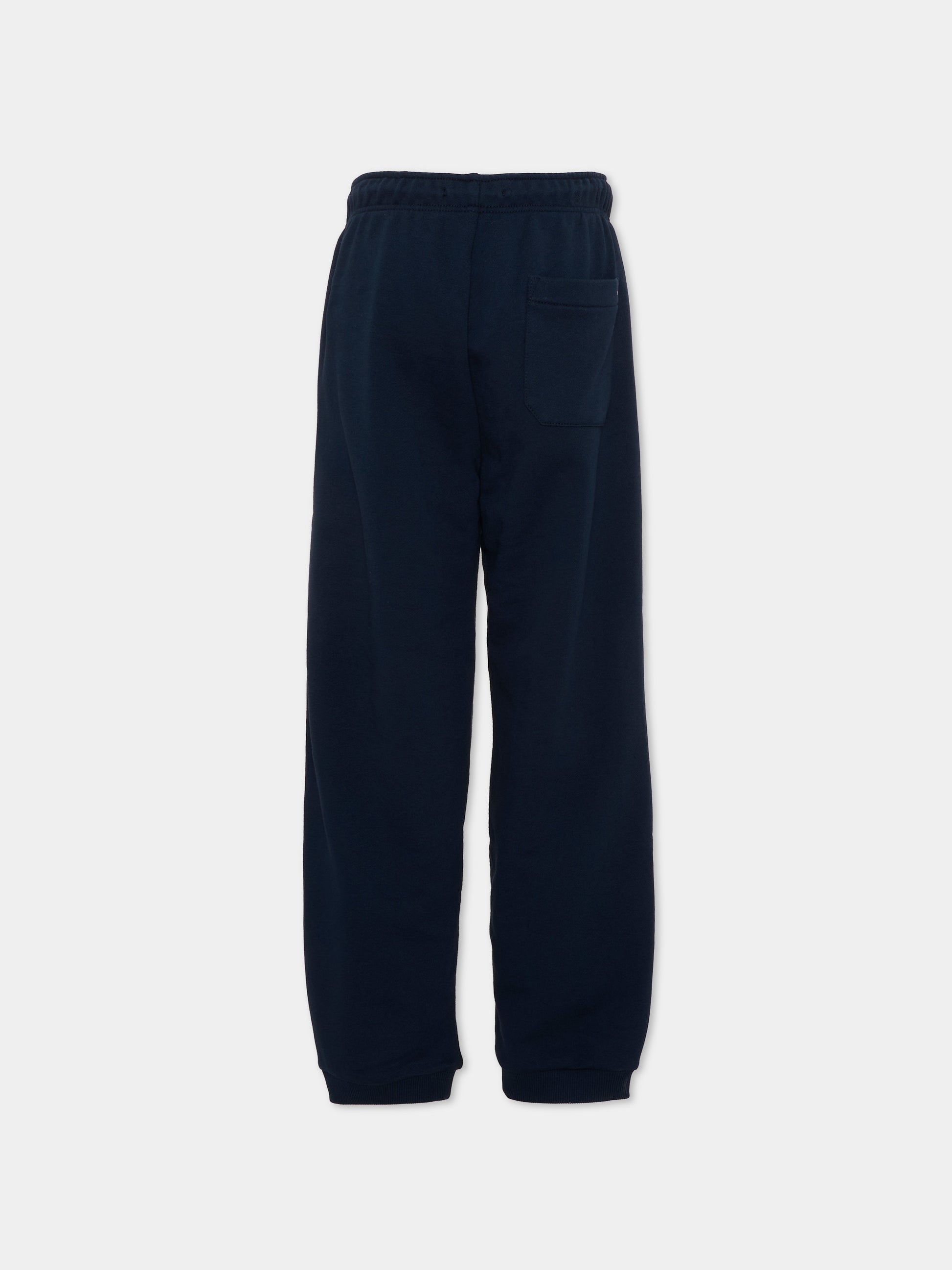 Pantaloni sportivi blu per bambino con logo,Tommy Hilfiger Junior,KB0KB10497 C1G