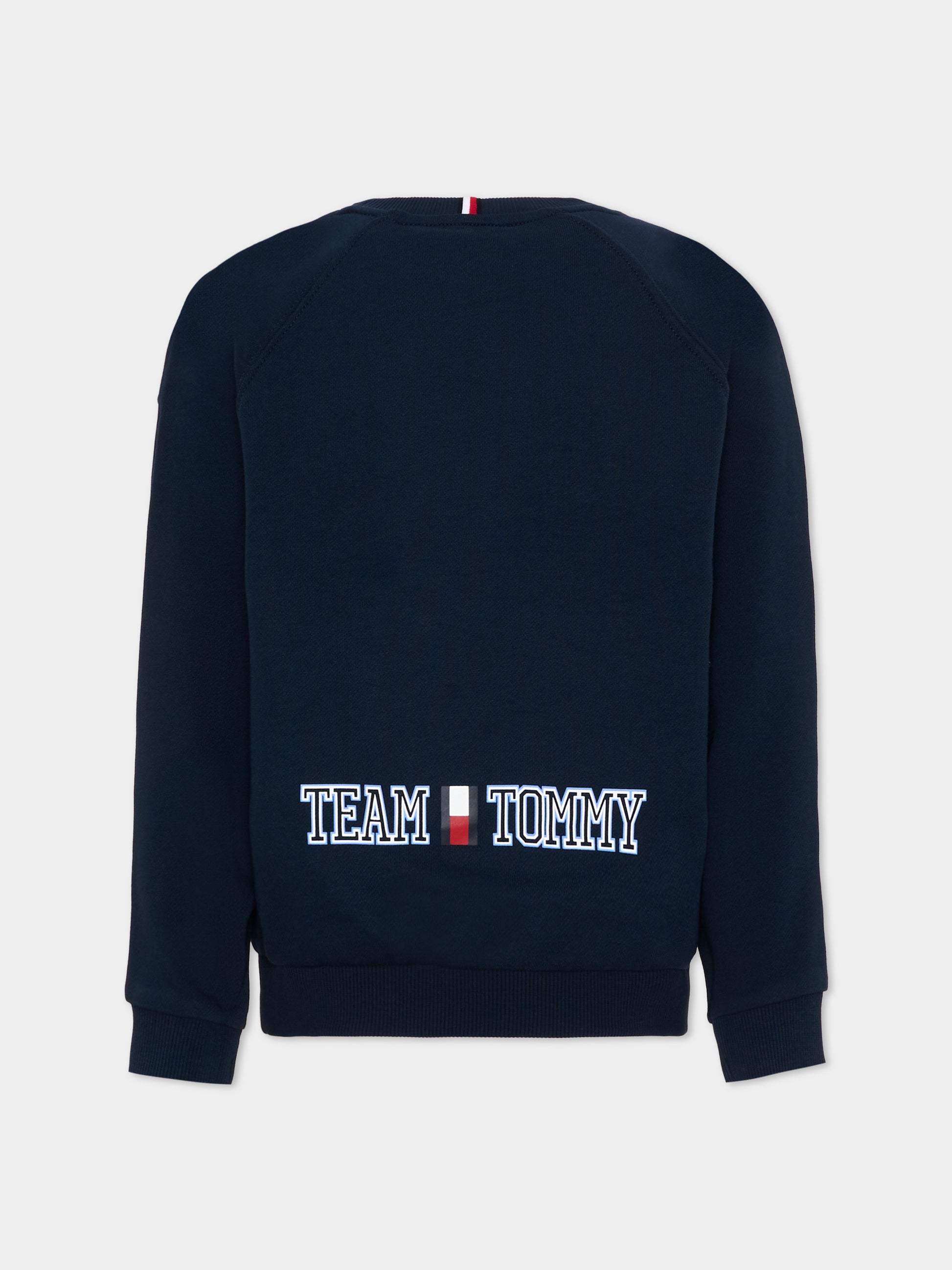 Felpa blu per bambino con logo,Tommy Hilfiger Junior,KB0KB10509 C1G