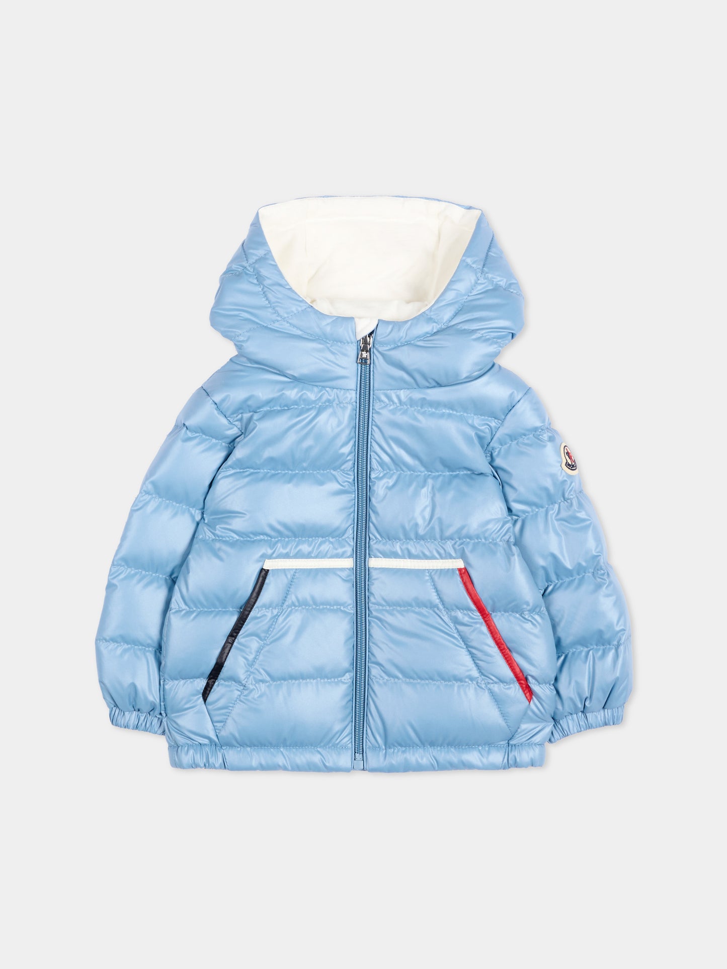 Piumino celeste Icarus per neonato,Moncler Kids,L2951 1A00007 597YX 71G