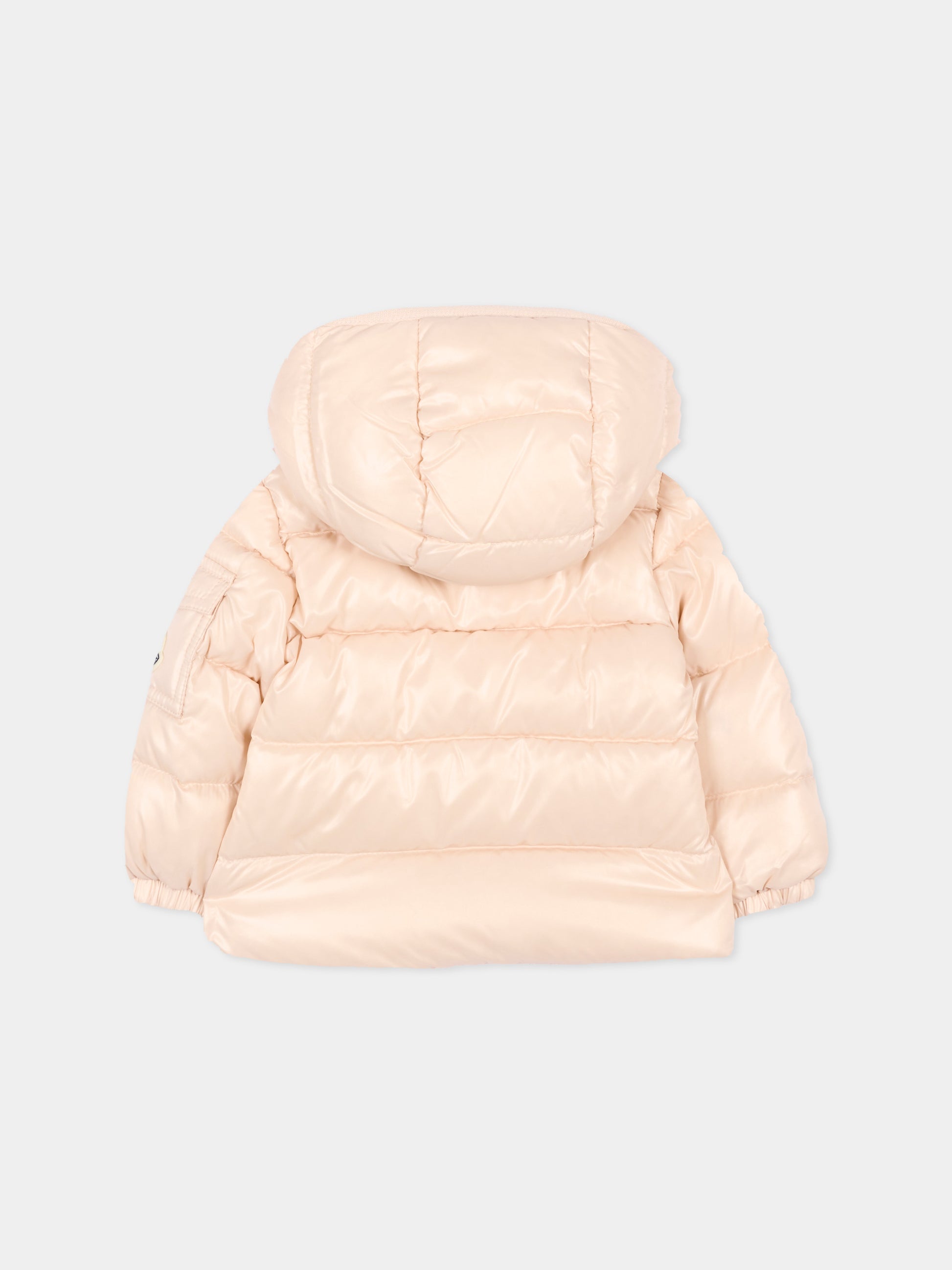 Piumino rosa Bady per neonata con logo,Moncler Kids,L2951 1A00023 597Z8 529