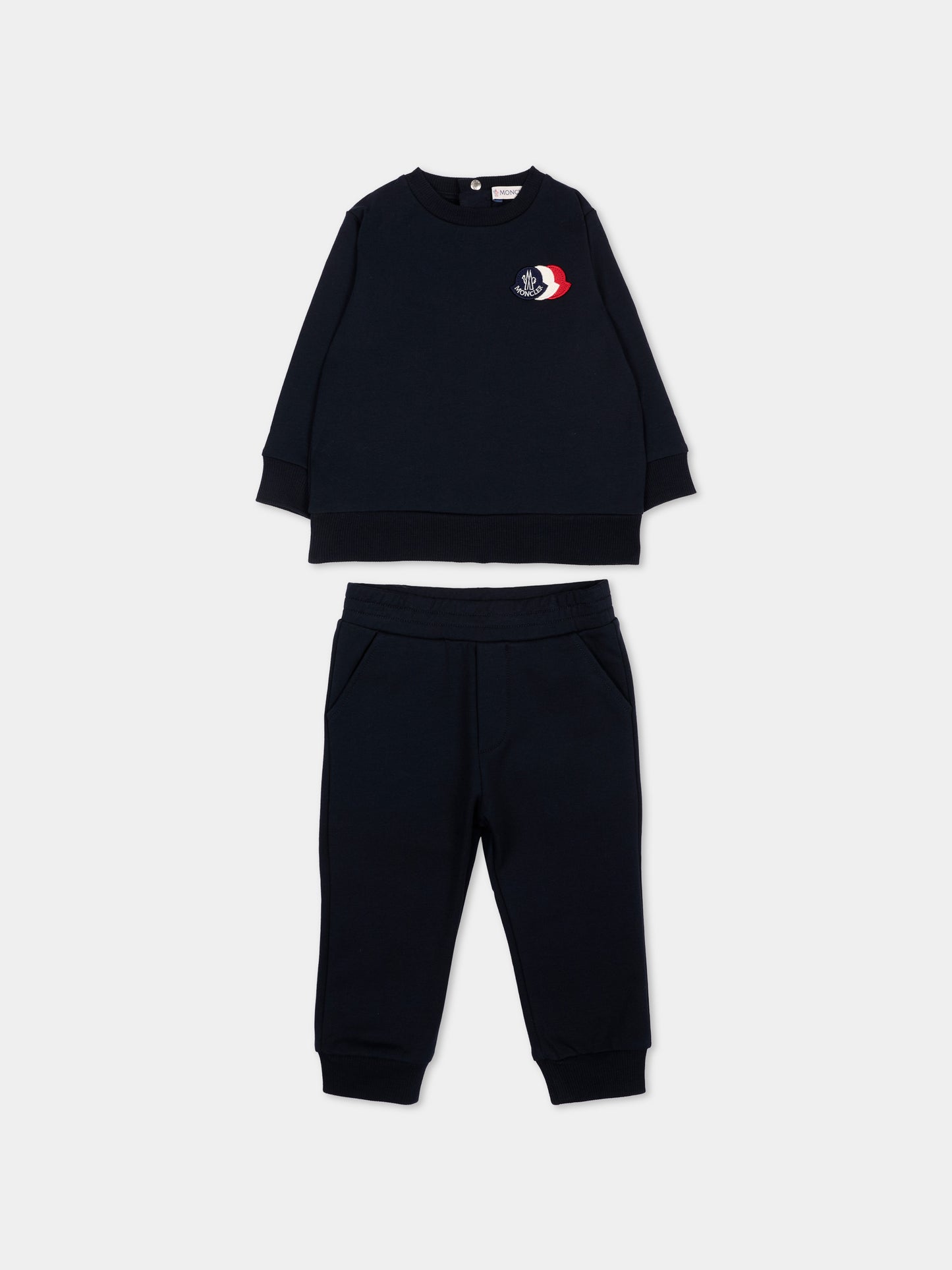 Completo sportivo blu per neonato con logo,Moncler Kids,L2951 8M00007 89AM3 778