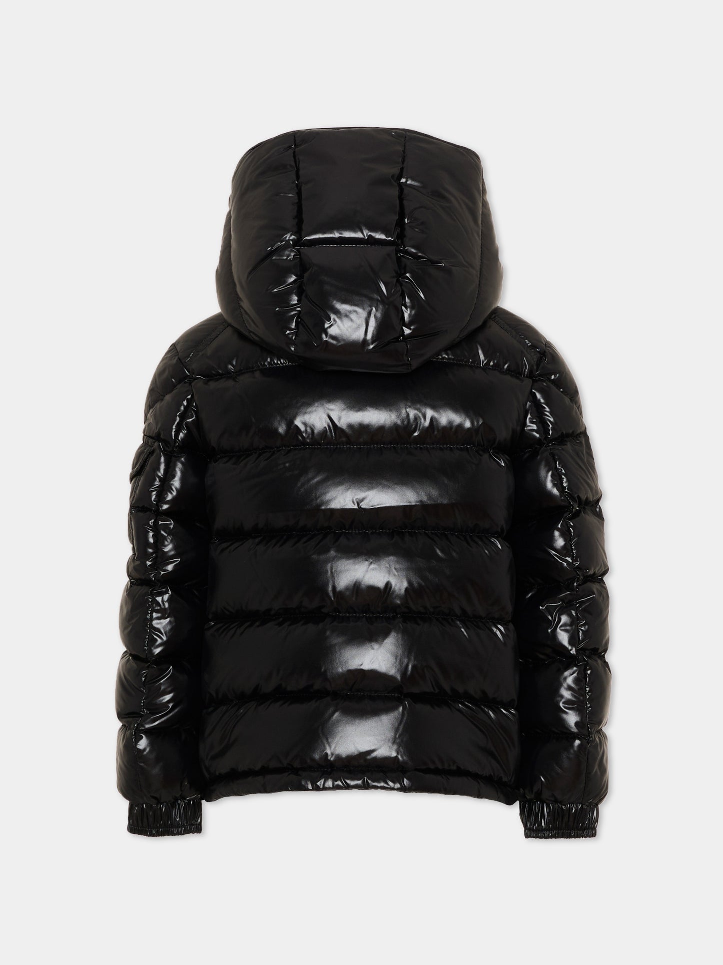 Piumino nero Maya per bambino con logo,Moncler Kids,L2954 1A12520 68950 999