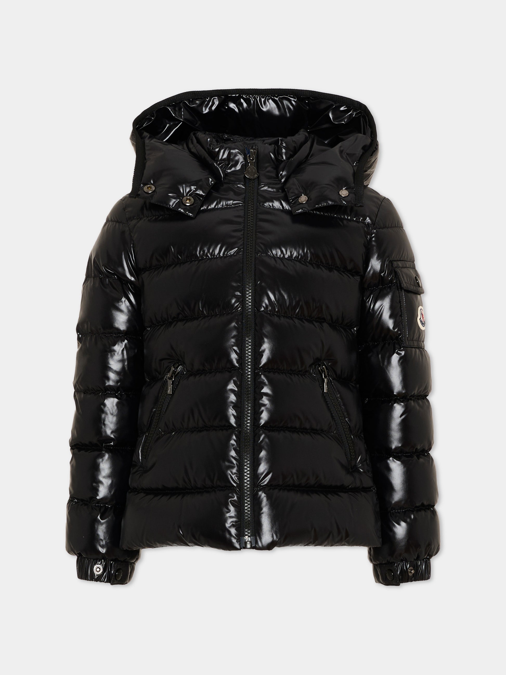 Piumino nero Bady per bambina,Moncler Kids,L2954 1A52710 68950 999