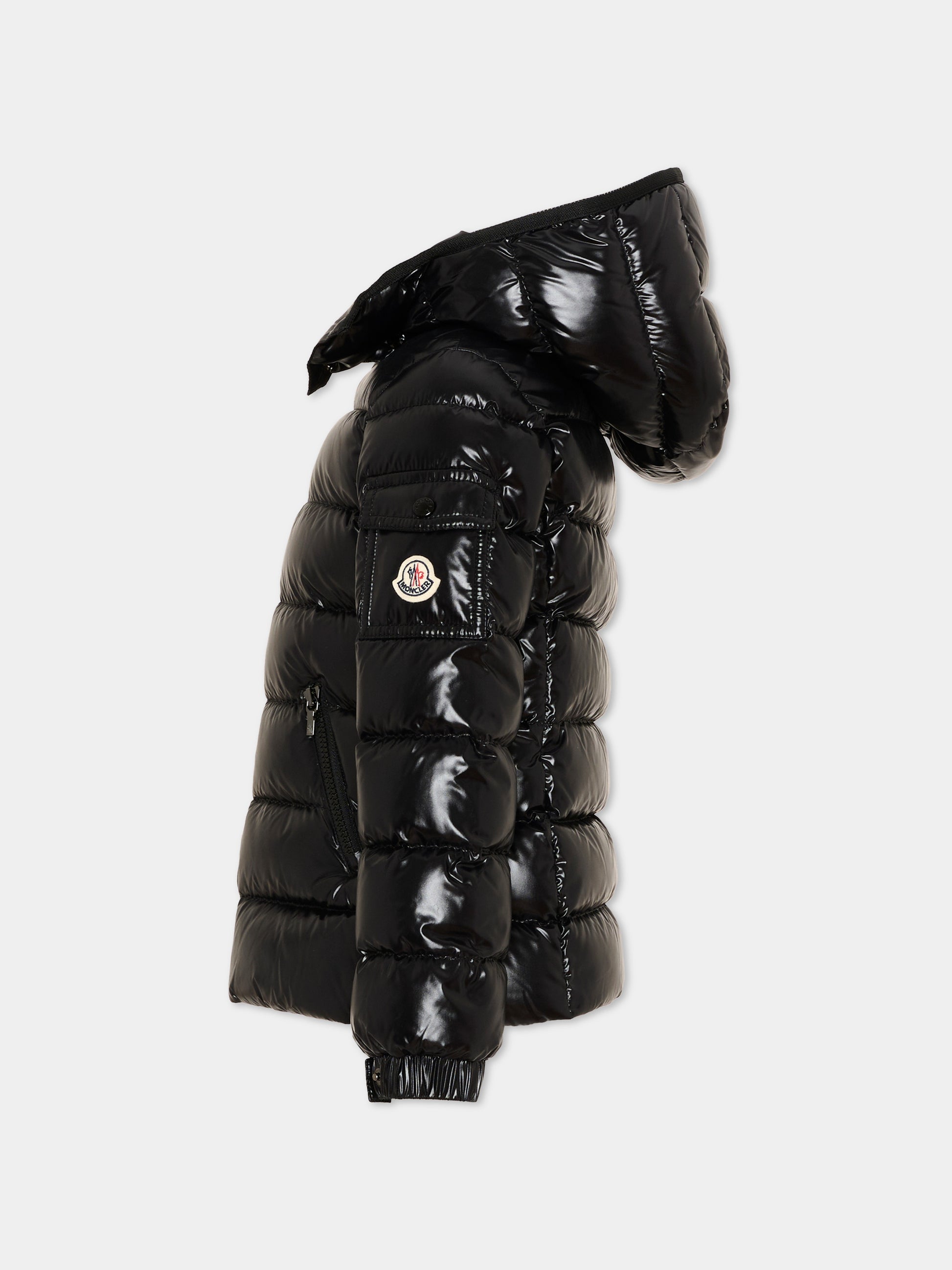 Piumino nero Bady per bambina,Moncler Kids,L2954 1A52710 68950 999