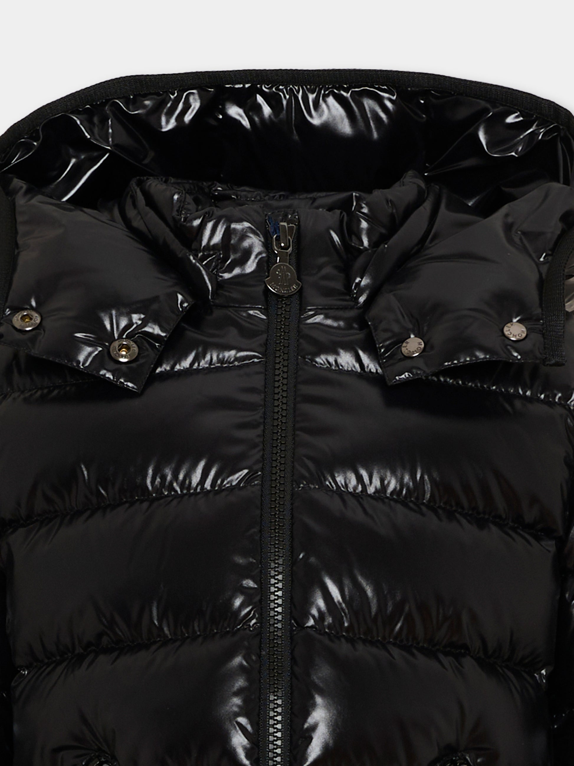 Piumino nero Bady per bambina,Moncler Kids,L2954 1A52710 68950 999