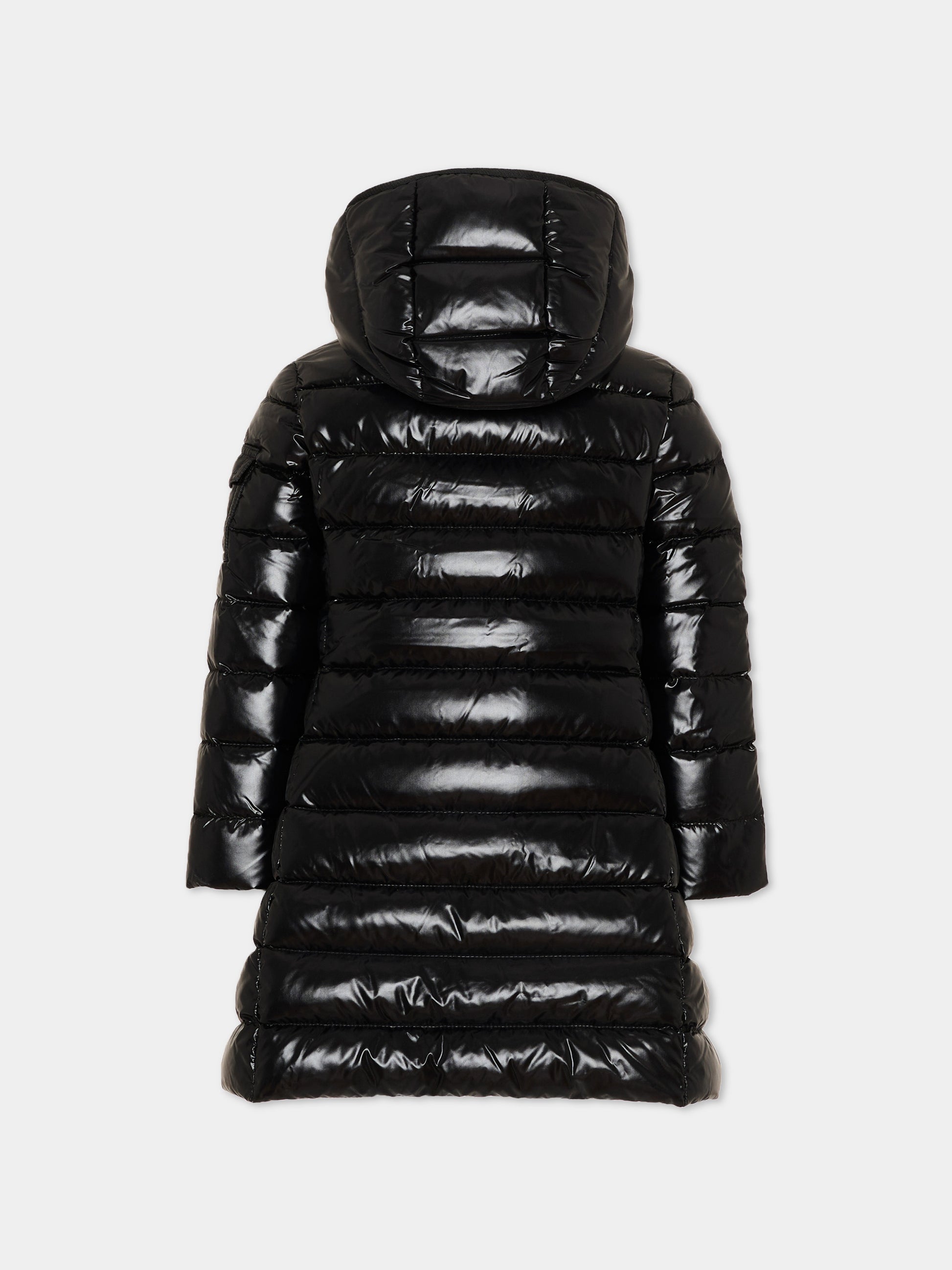 Piumino nero Moka per bambina con logo,Moncler Kids,L2954 1C50110 68950 999