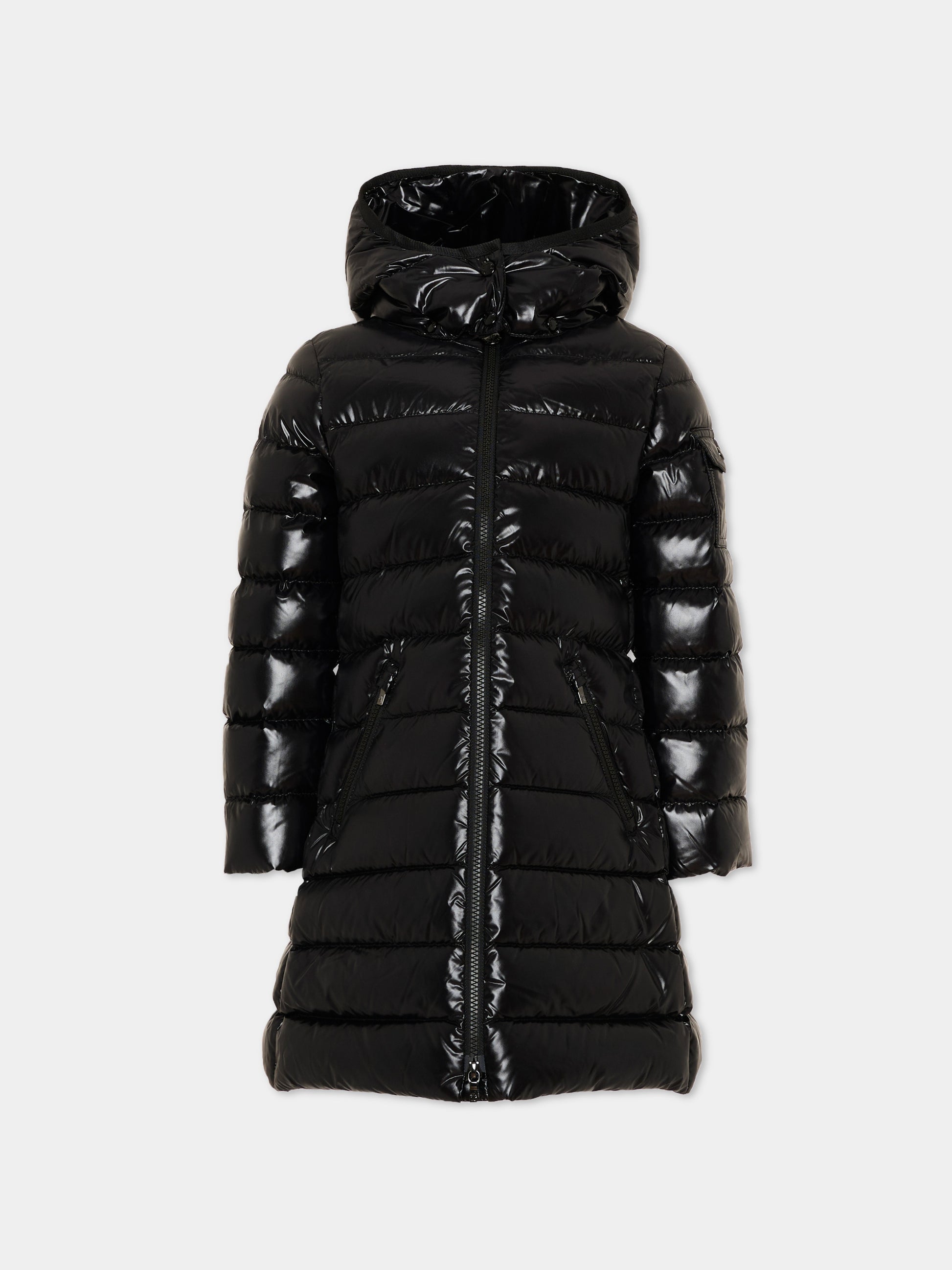 Piumino nero Moka per bambina con logo,Moncler Kids,L2954 1C50110 68950 999