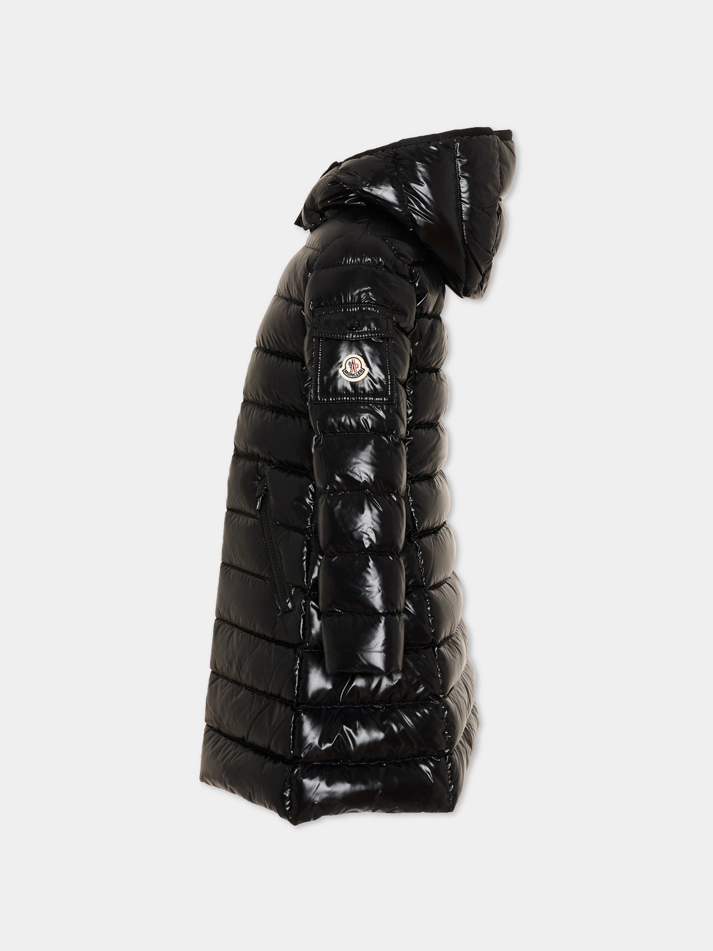 Piumino nero Moka per bambina con logo,Moncler Kids,L2954 1C50110 68950 999