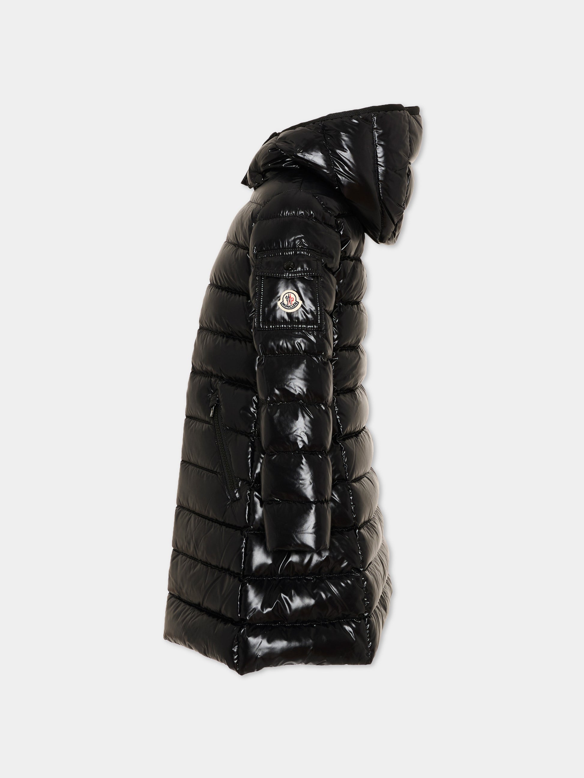 Piumino nero Moka per bambina con logo,Moncler Kids,L2954 1C50110 68950 999