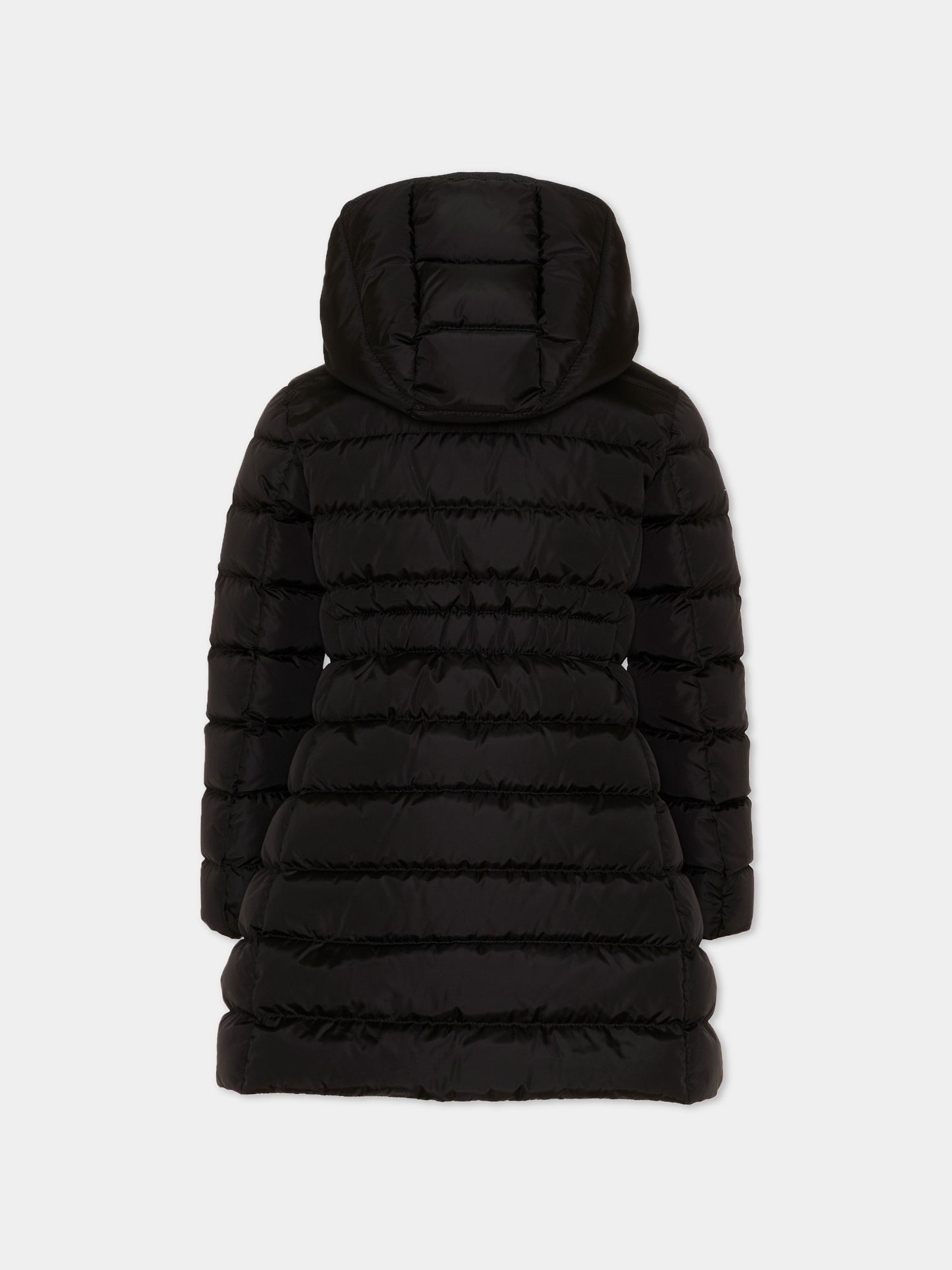 Piumino nero Charpal per bambina con logo,Moncler Kids,L2954 1C50210 54155 999