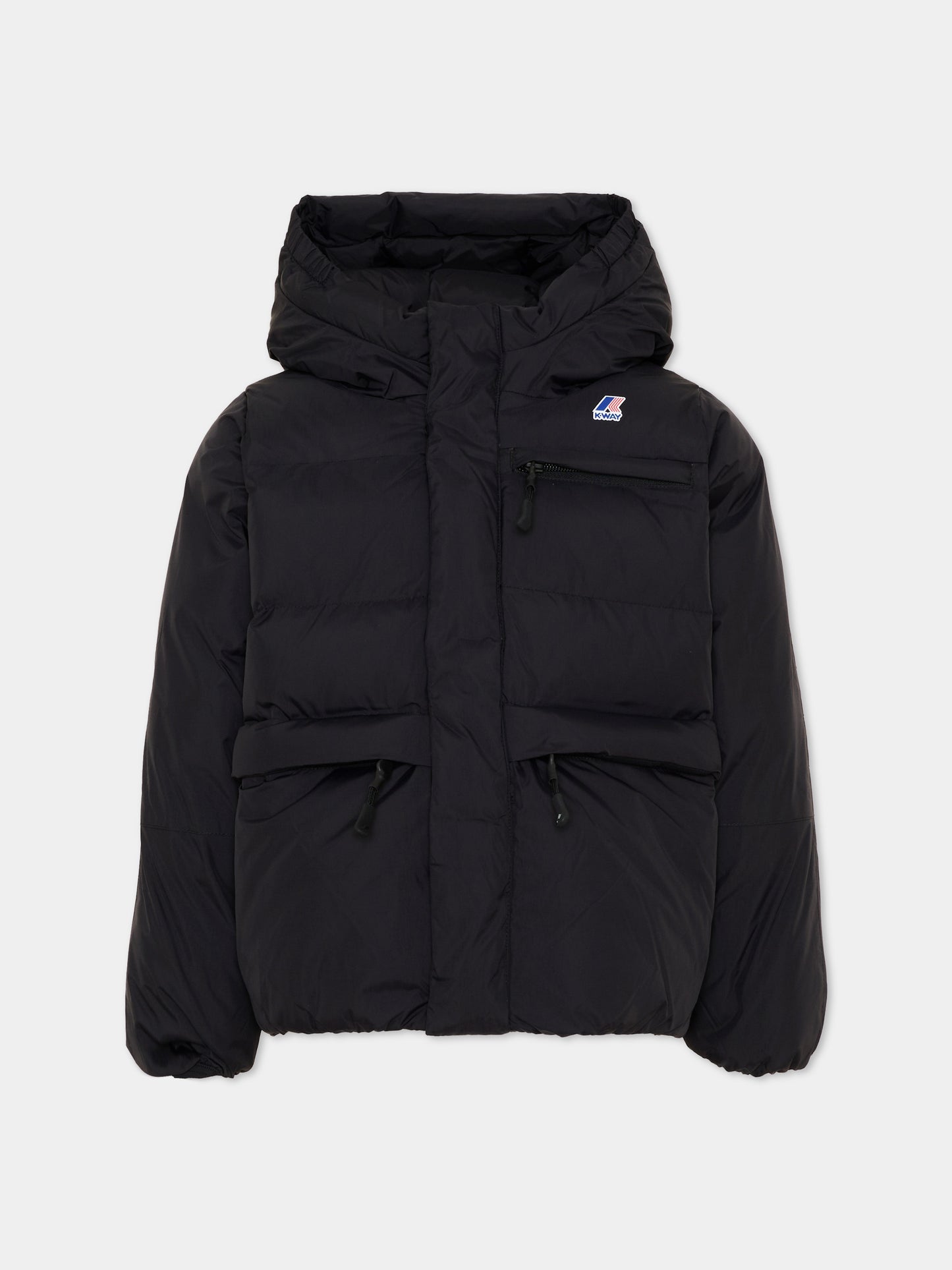 Piumino nero Aurele Heavy per bambini con logo,K-way,K6141CW USY