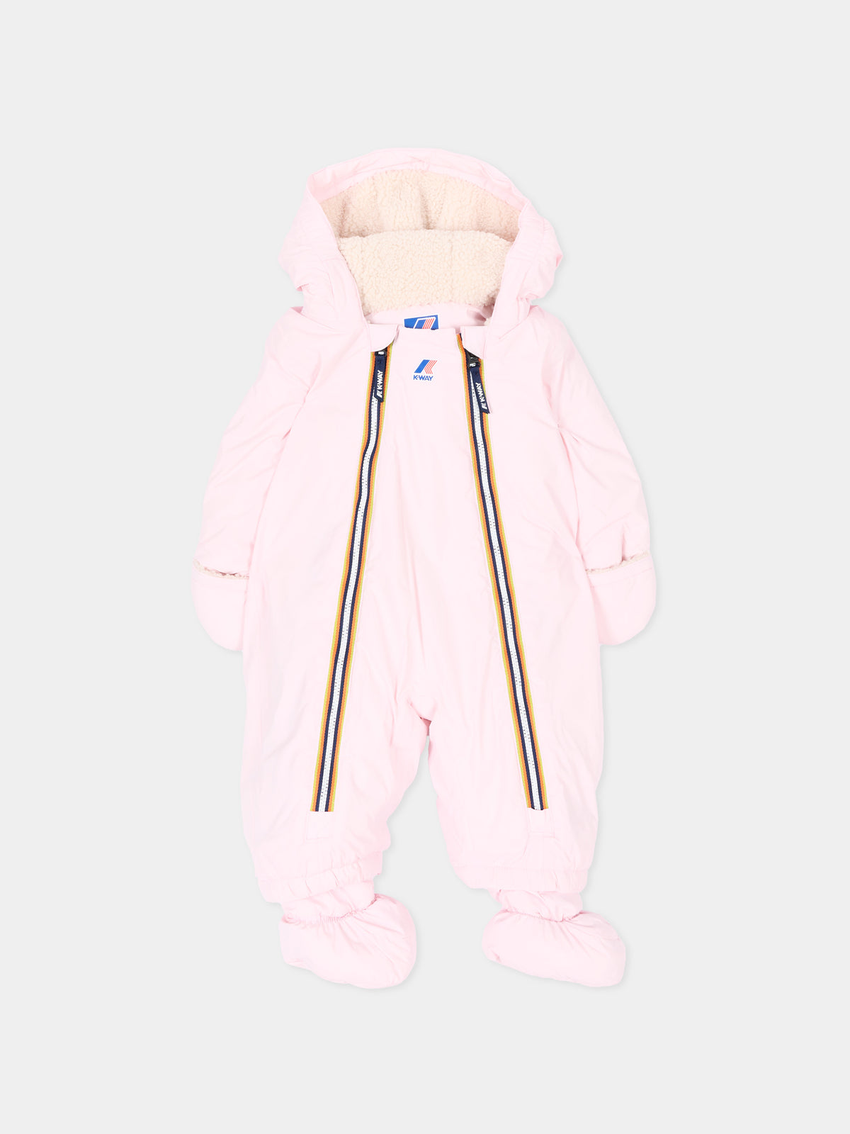 Piumino rosa Le Vrai 4.0 Snotty Orsetto per neonata con logo,K-way,K8134PW W4U
