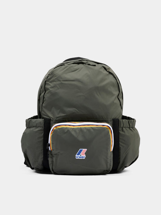 Zaino verde per bambini con logo,K-way,K81421W WMR