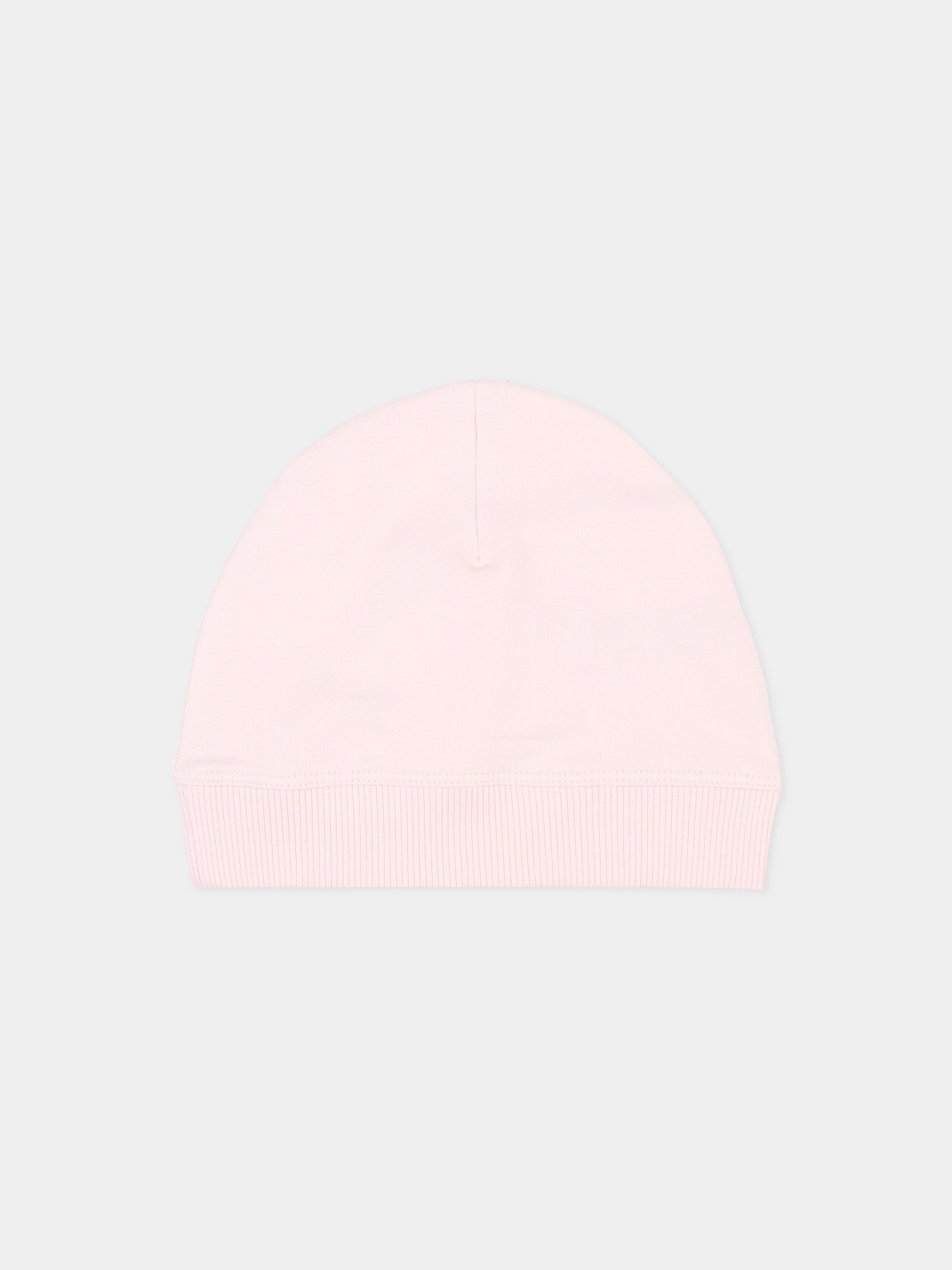 Berretto rosa per neonata con logo,K-way,K7134VW W4U