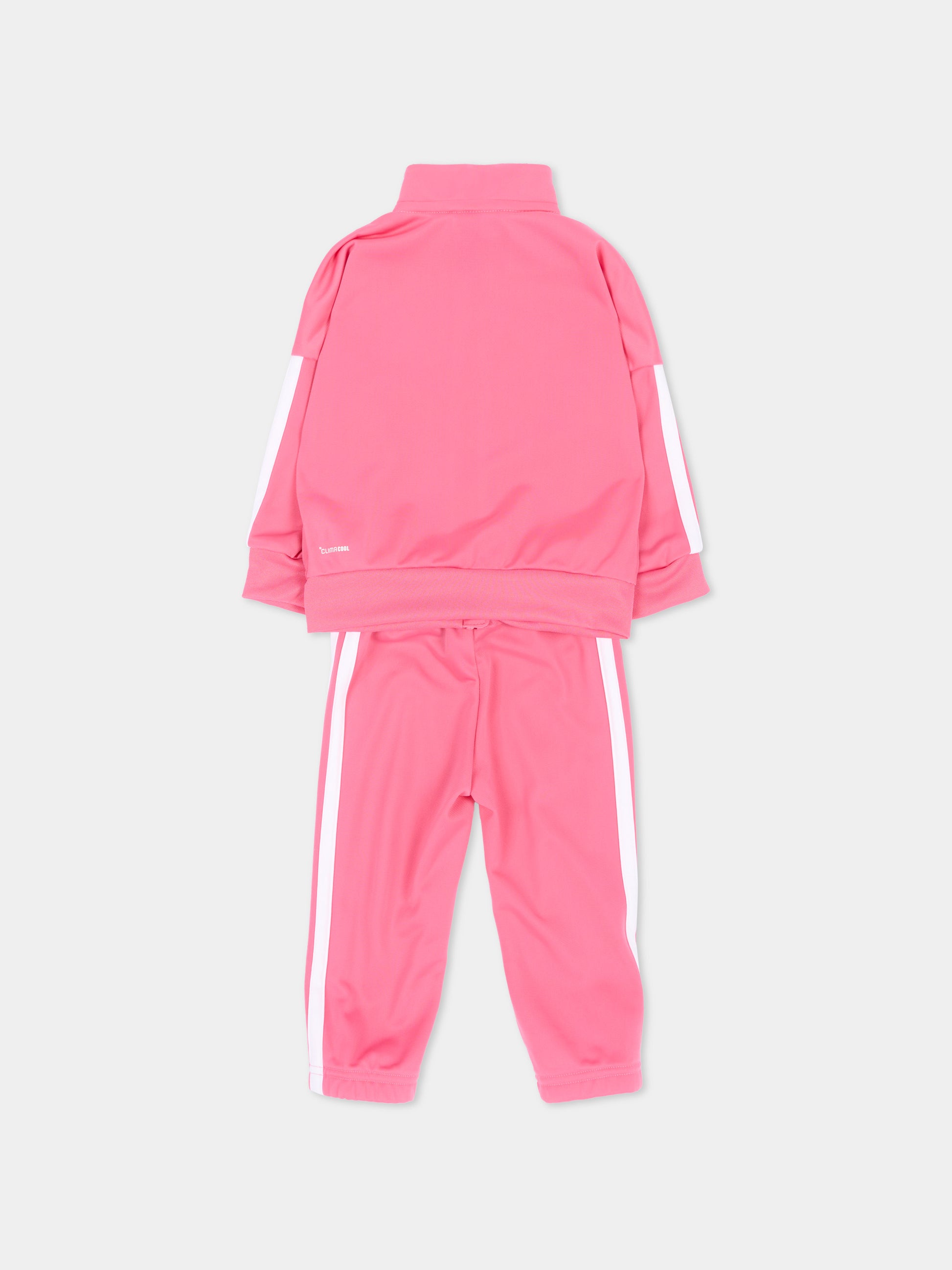 Completo sportivo lungo rosa per neonata,Adidas,JV9829