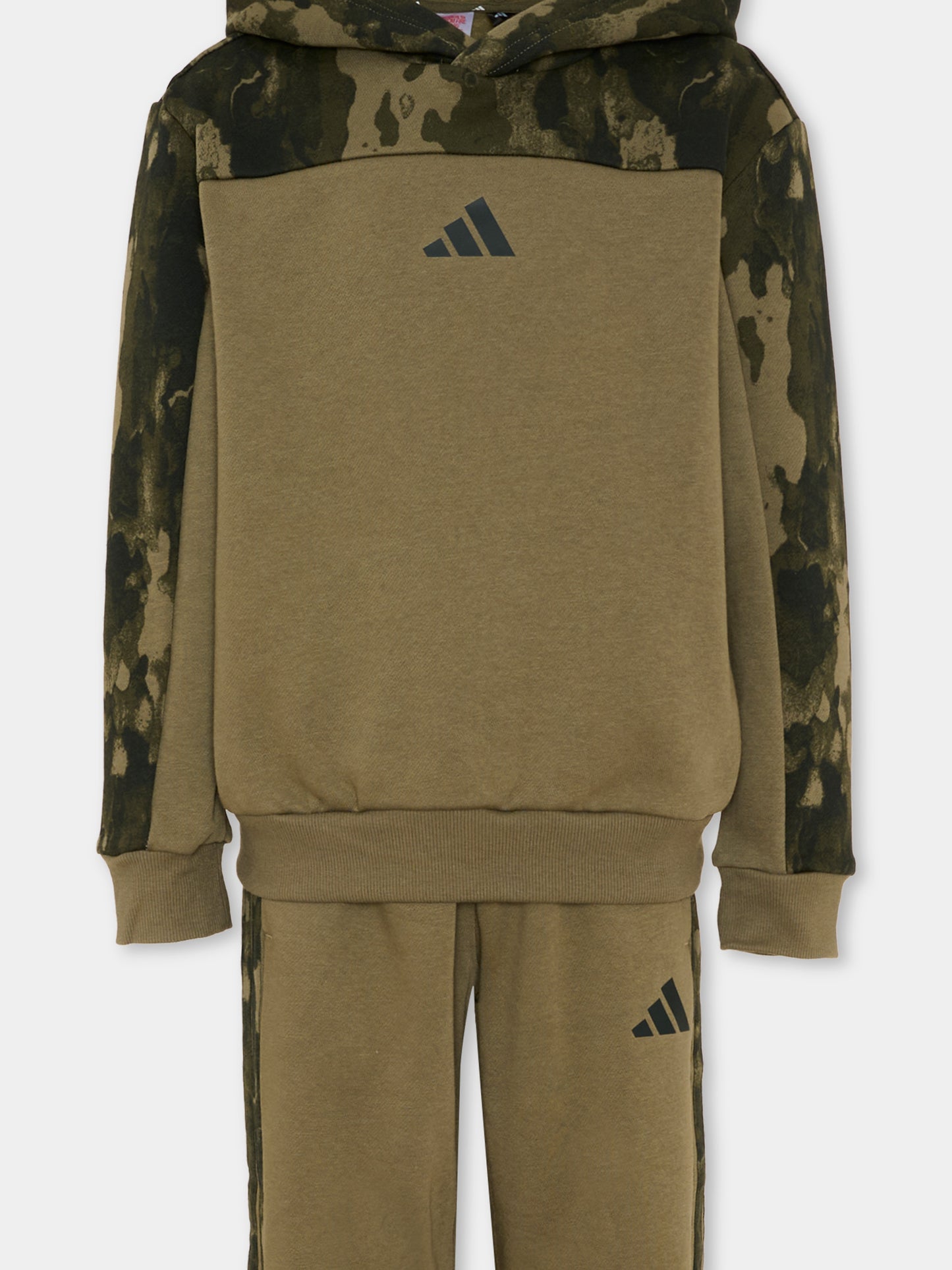 Completo sportivo lungo verde camo per bambino,Adidas,KC9726