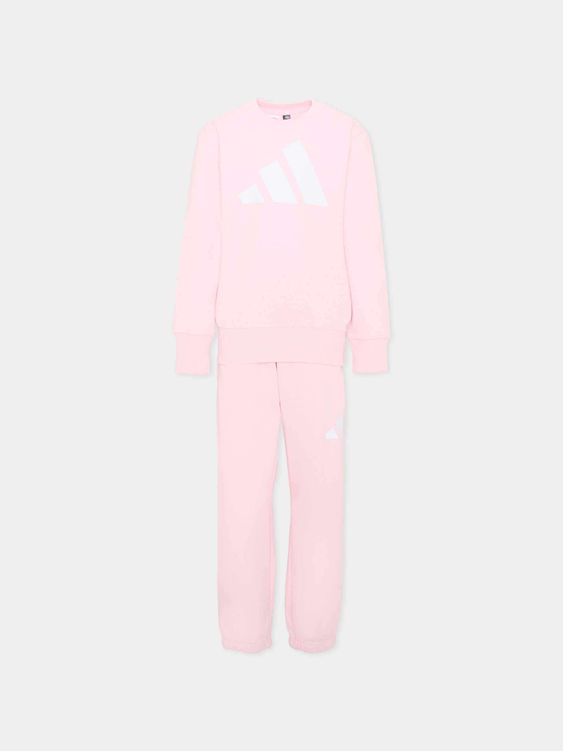 Completo sportivo rosa per bambina con logo,Adidas,KD6053