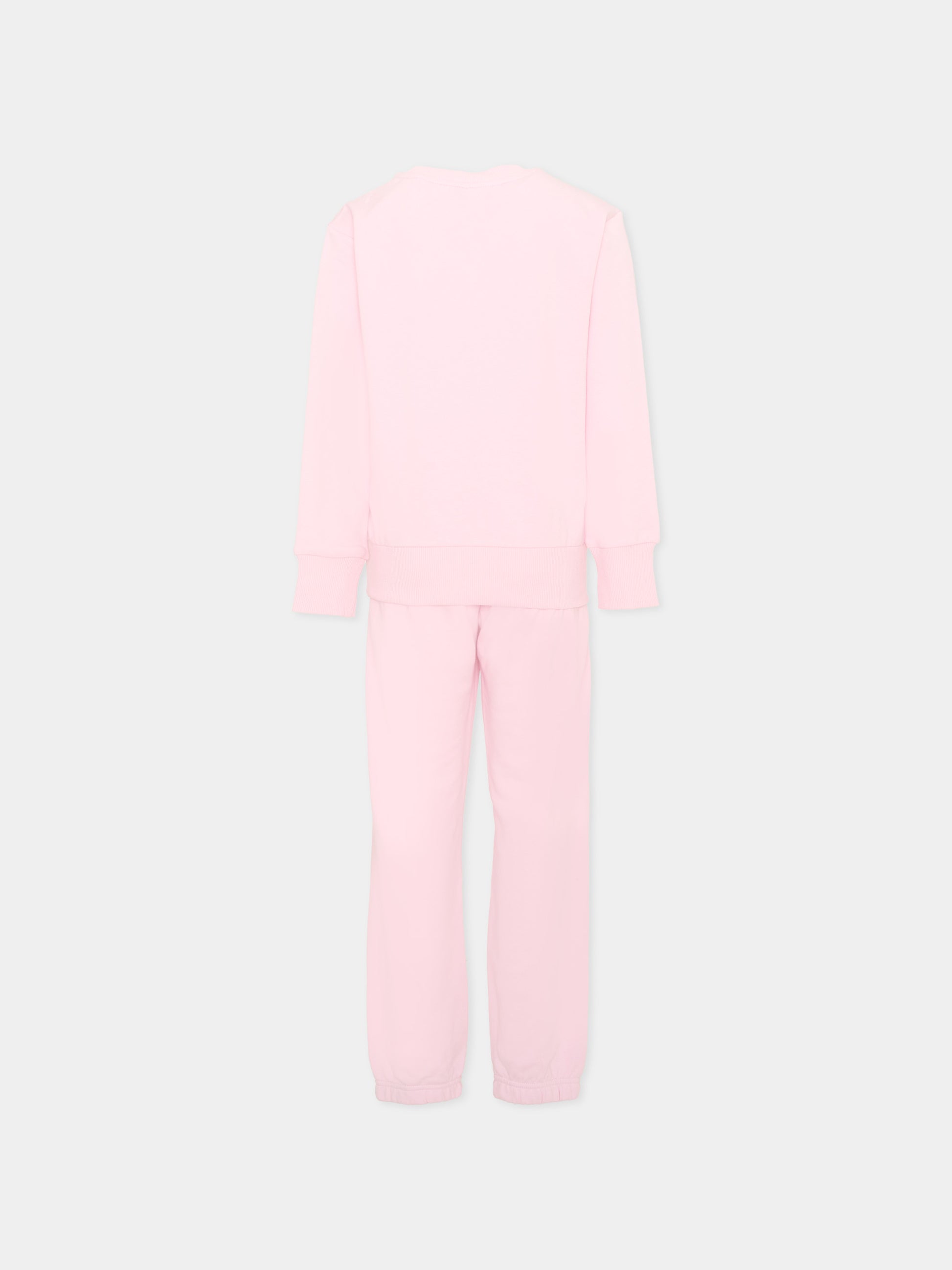 Completo sportivo rosa per bambina con logo,Adidas,KD6053