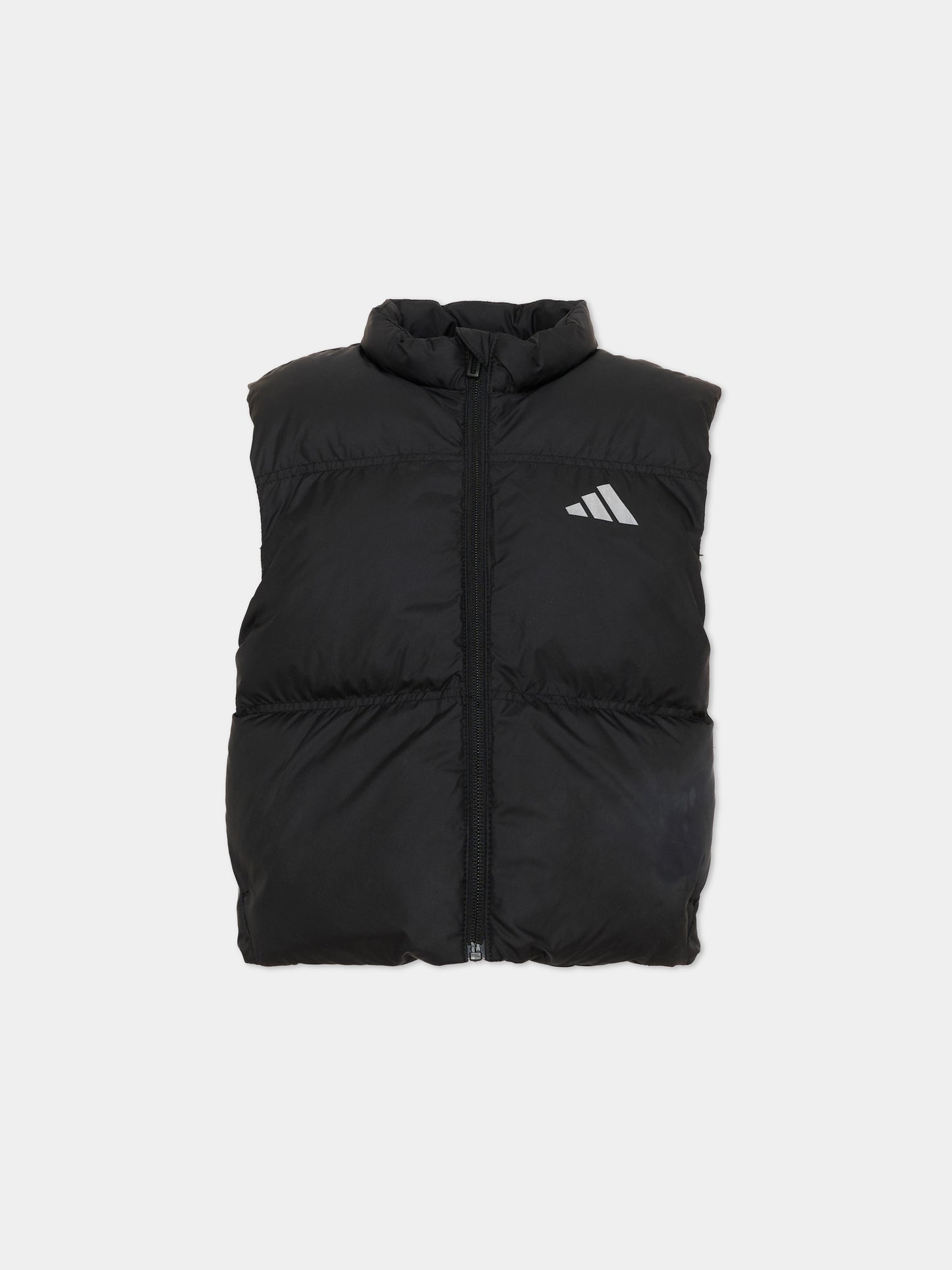 Gilet nero per bambini con logo,Adidas,KH0203
