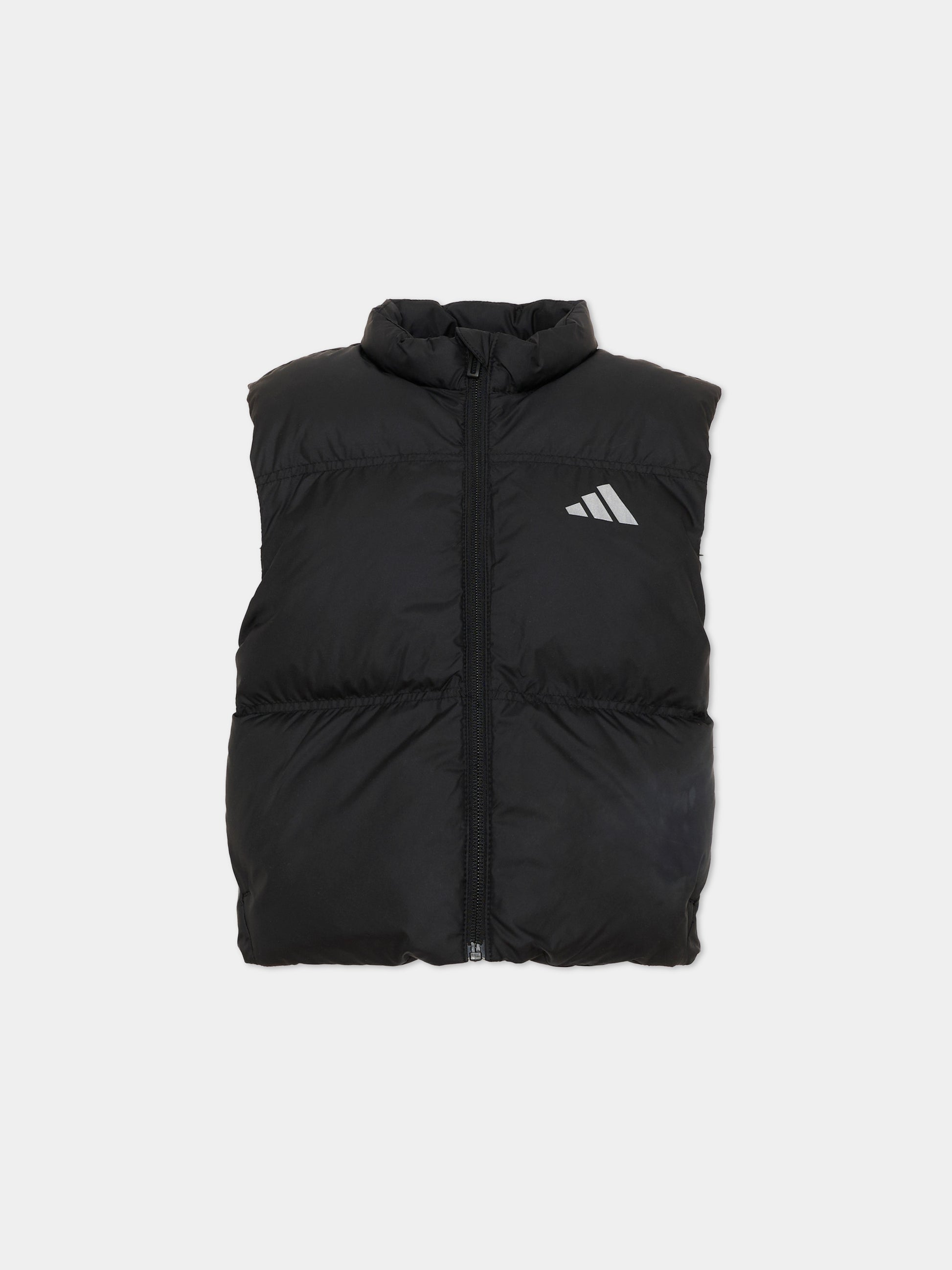 Gilet nero per bambini con logo,Adidas,KH0203