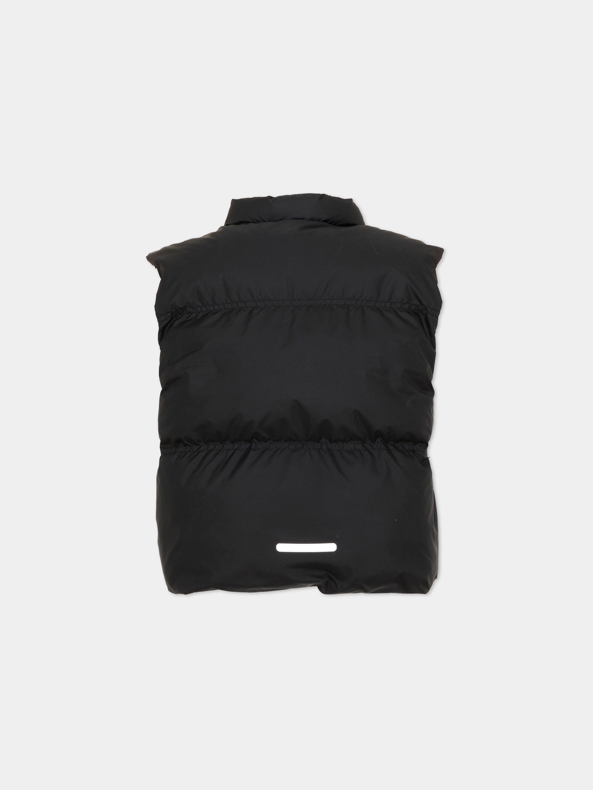 Gilet nero per bambini con logo,Adidas,KH0203