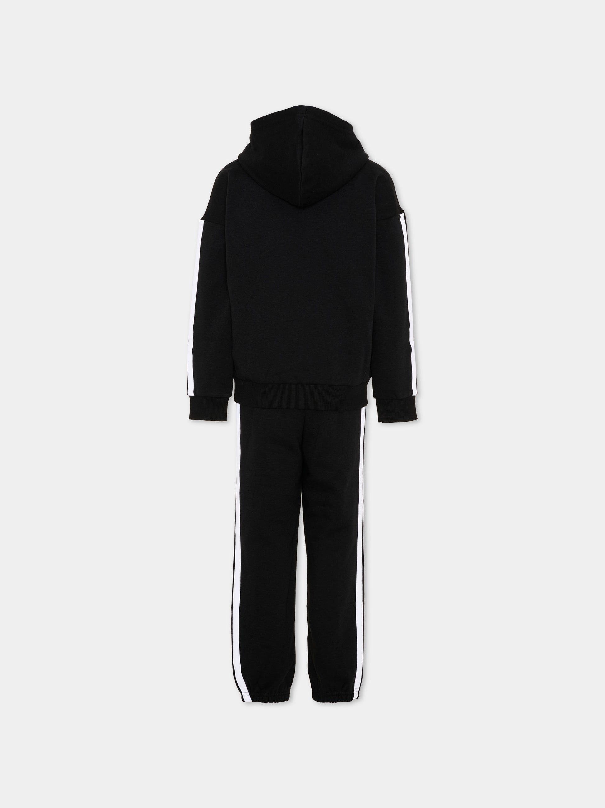 Completo sportivo lungo nero con logo per bambino,Adidas,KY5496