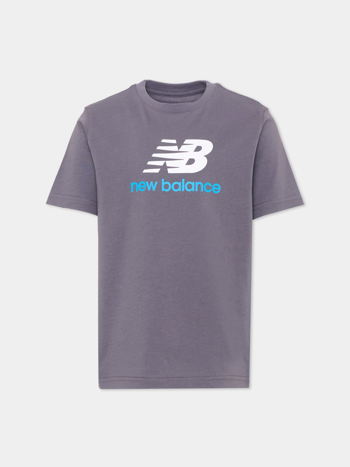 T-shirt grigia per bambino con logo,New Balance,LAKB0253 AA9