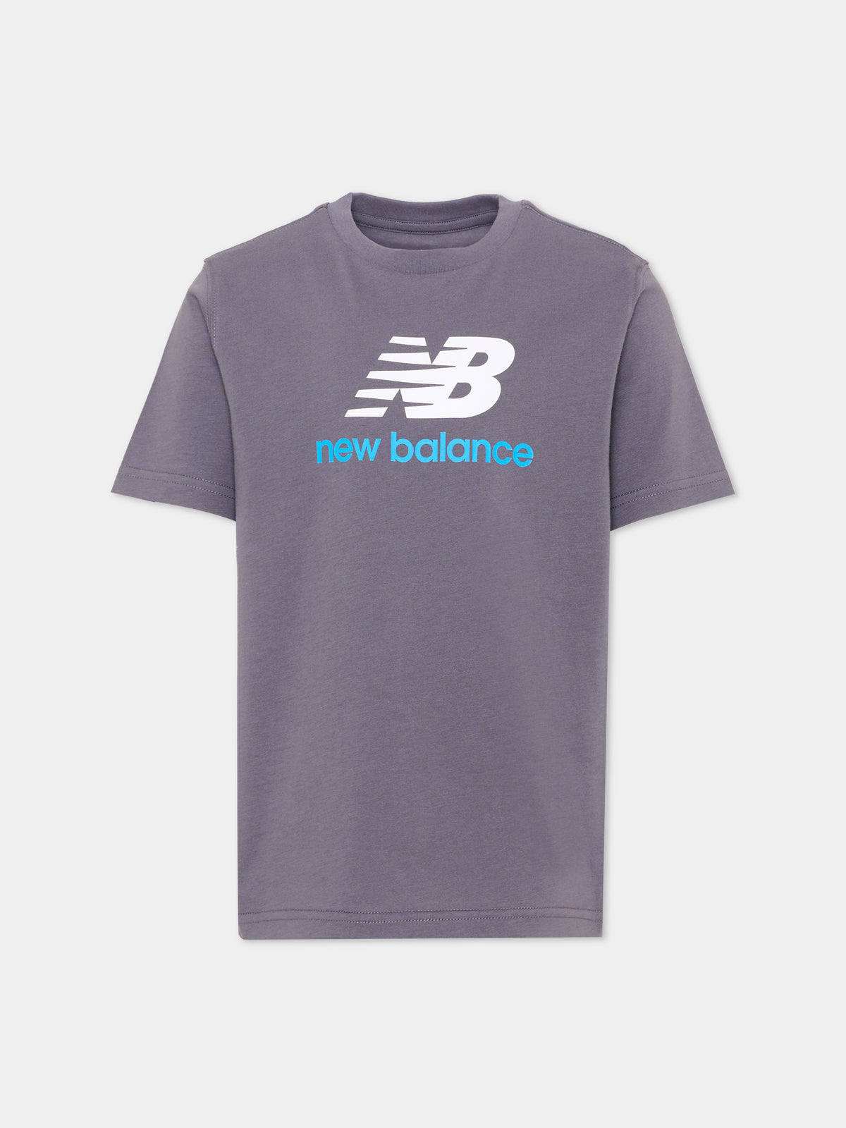 T-shirt grigia per bambino con logo,New Balance,LAKB0253 AA9