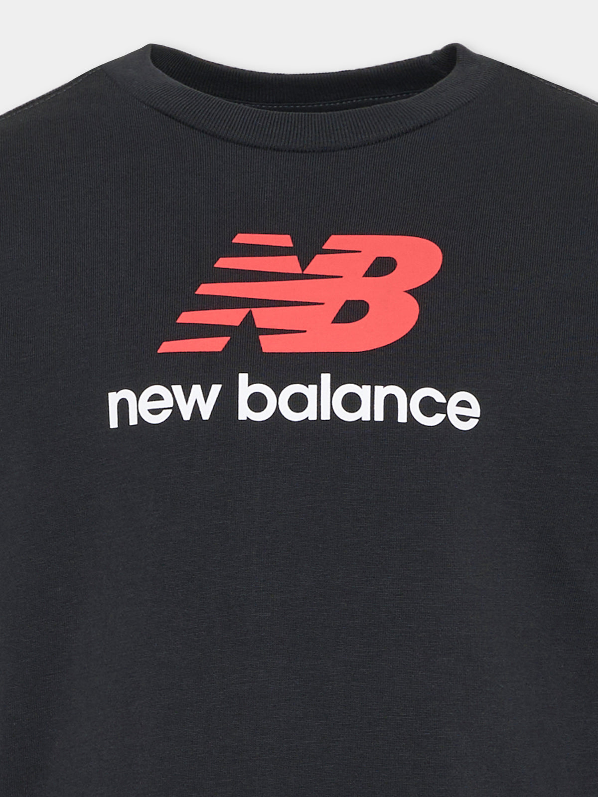 T-shirt a manica lunga nera per bambino con logo,New Balance,YT61Y6K0 BK