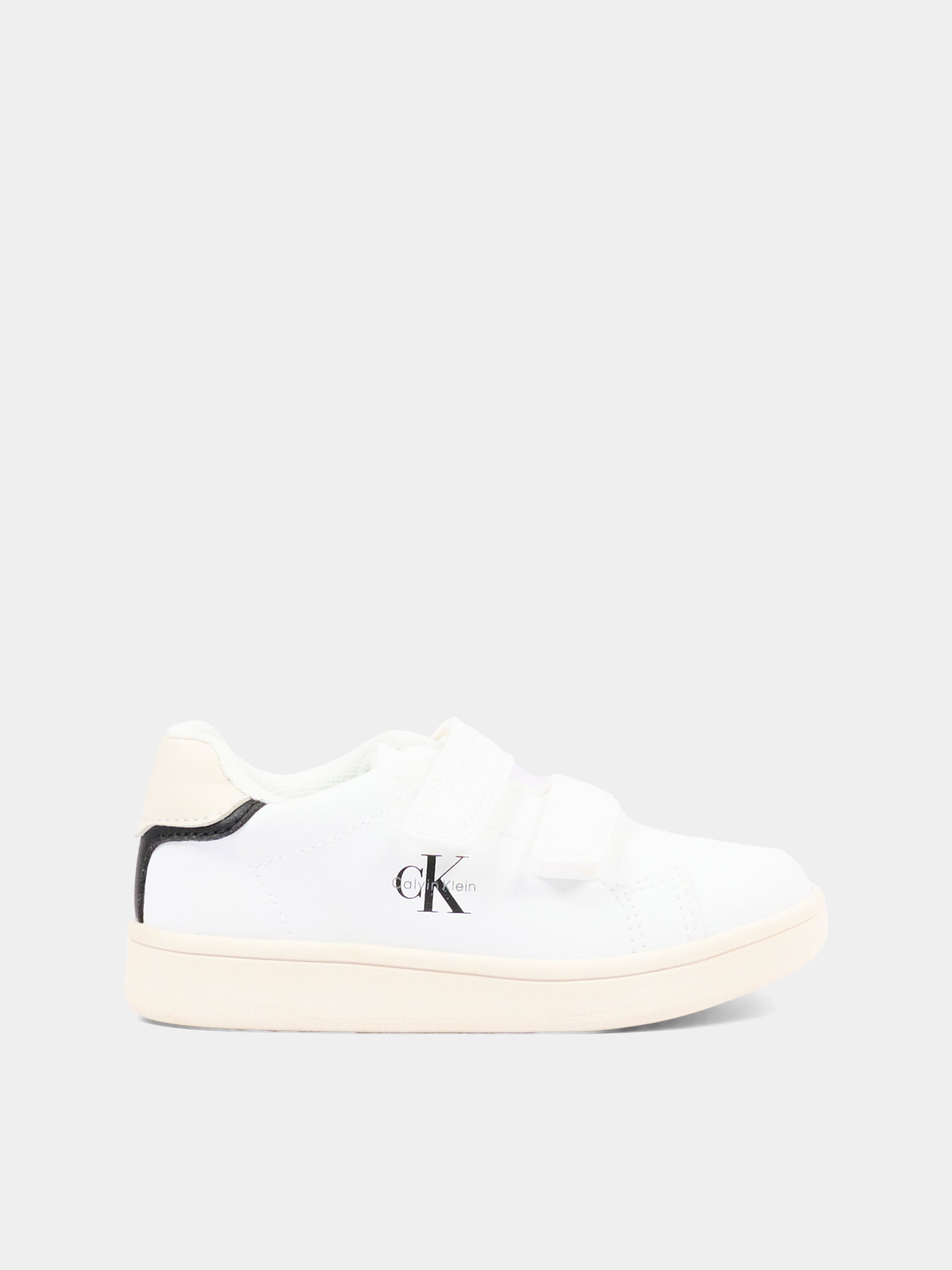 Sneakers bianche per bambini con logo,Calvin Klein Kids,V1X9 83440 1355Y631