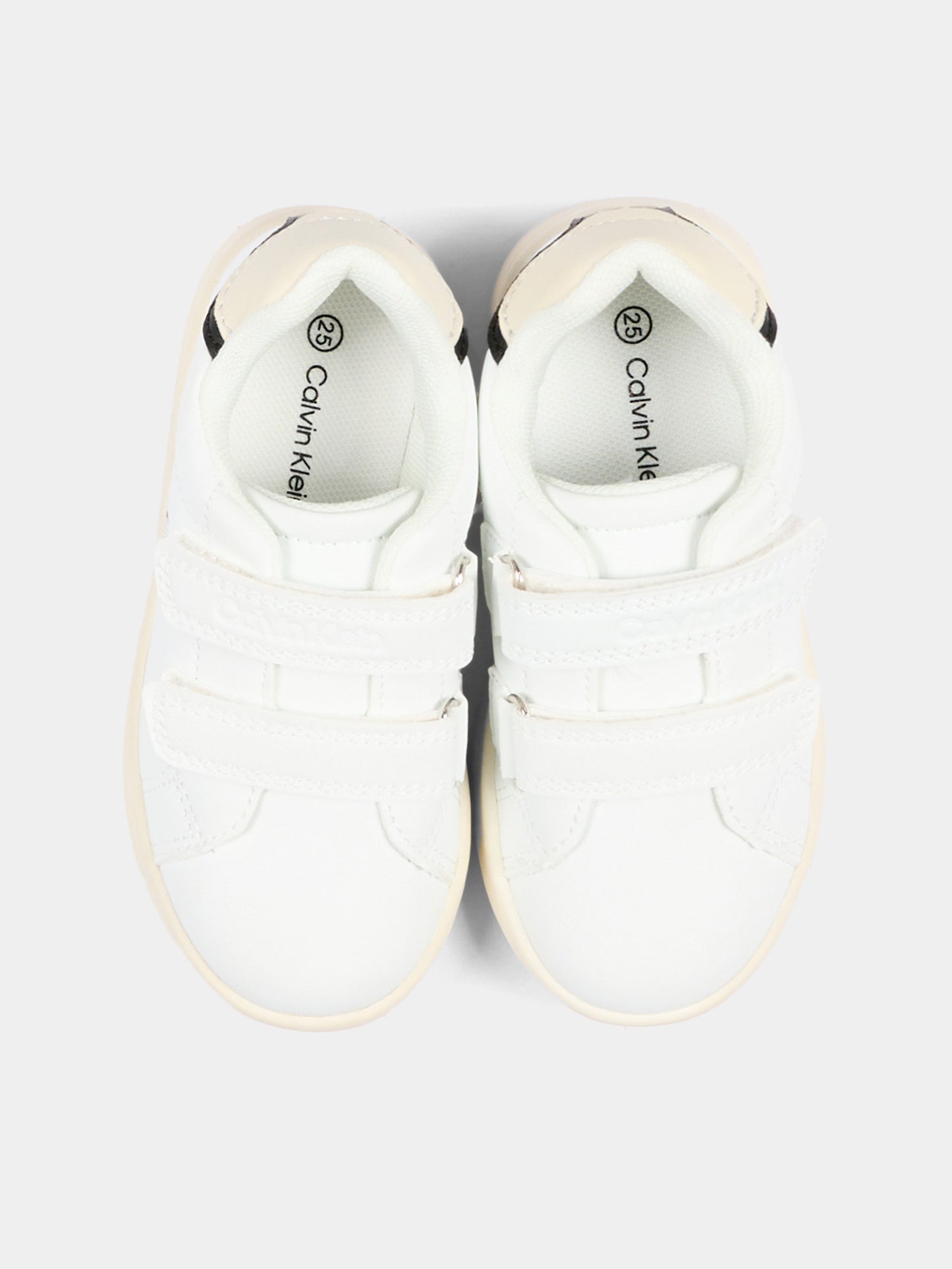 Sneakers bianche per bambini con logo,Calvin Klein Kids,V1X9 83440 1355Y631