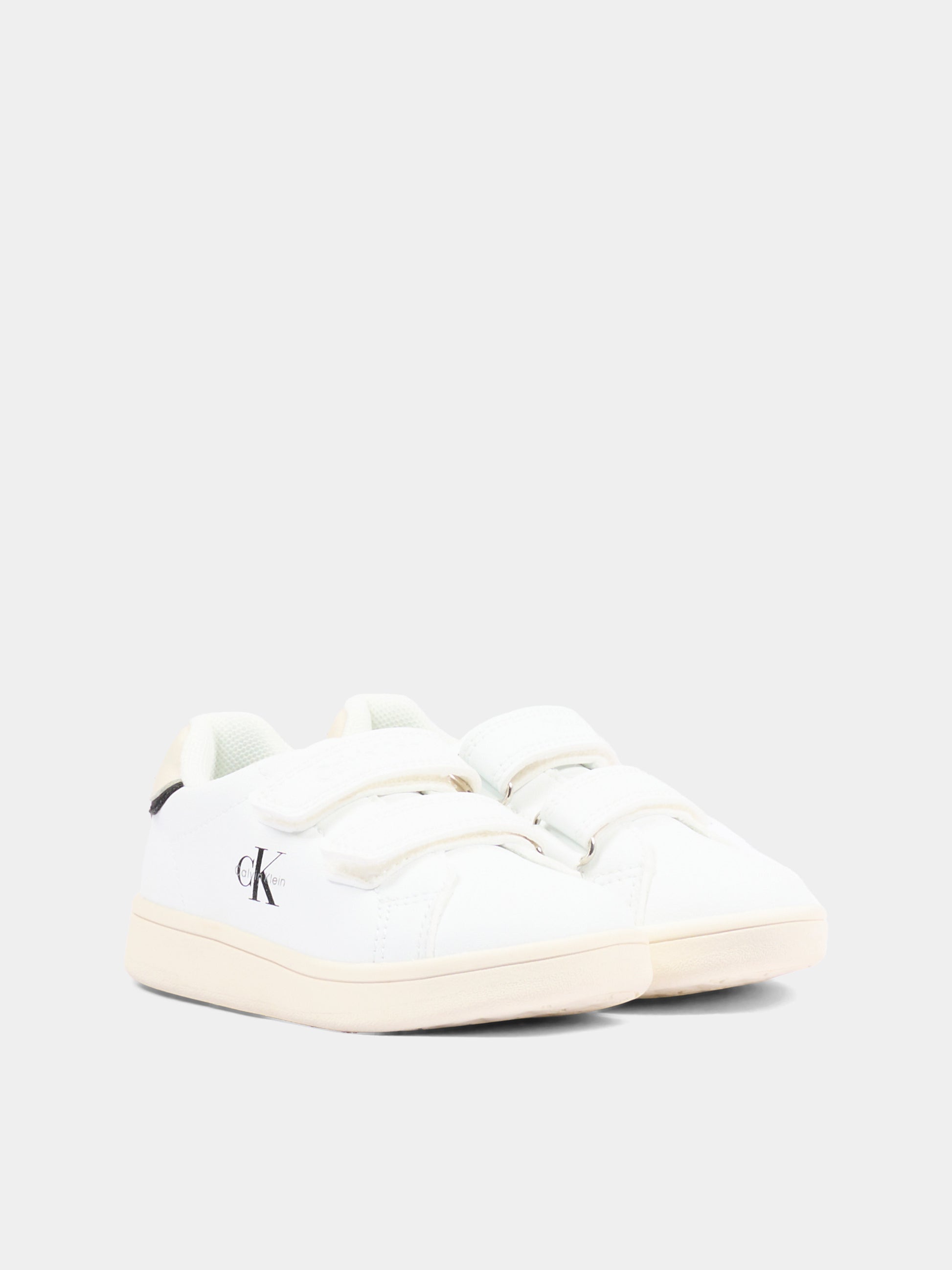Sneakers bianche per bambini con logo,Calvin Klein Kids,V1X9 83440 1355Y631