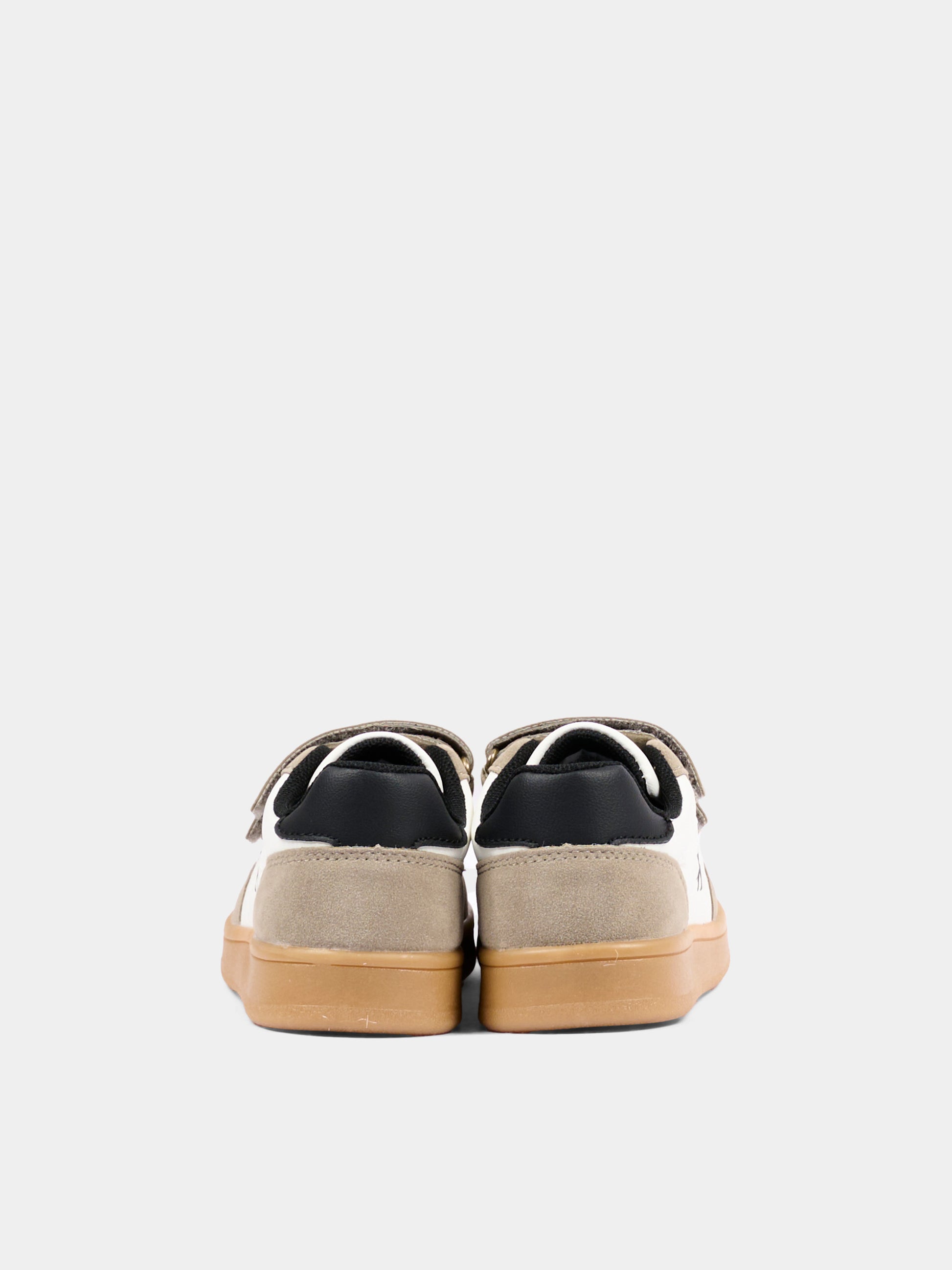 Sneakers beige per bambino con logo,Calvin Klein Kids,V1X9 83443 0318Y746