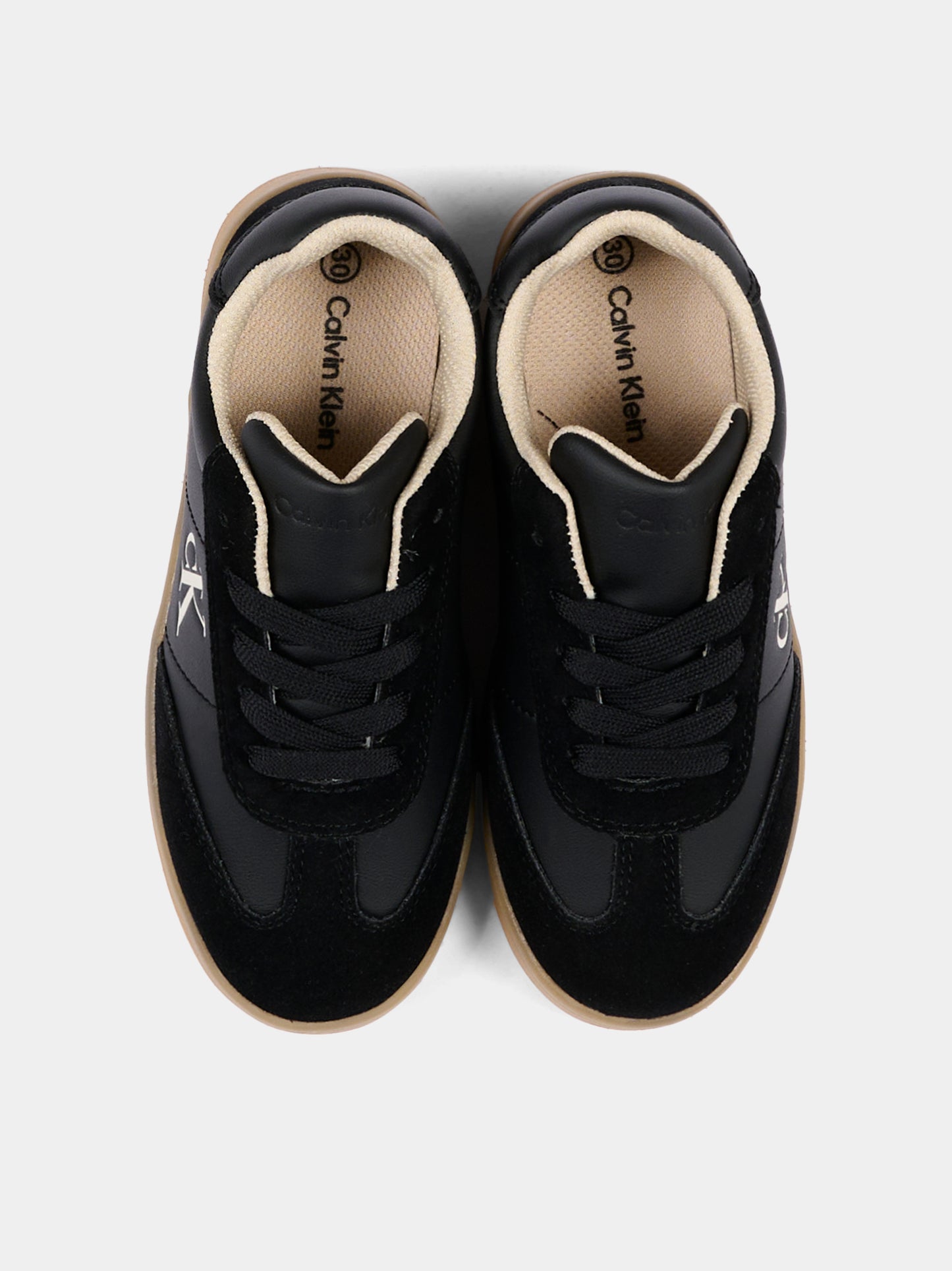 Sneakers nere per bambino con logo,Calvin Klein Kids,V3X9 83451 0318999