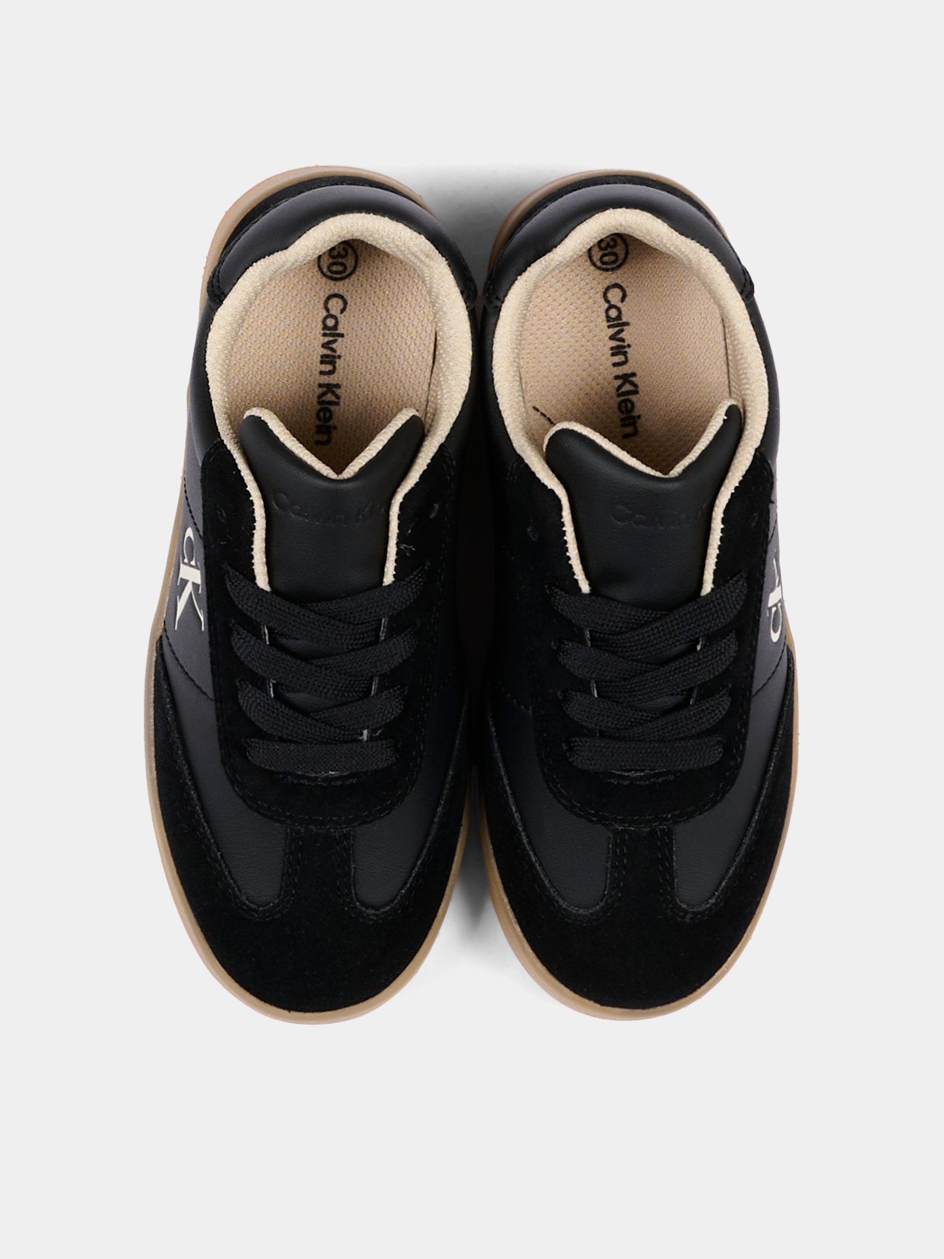 Sneakers nere per bambino con logo,Calvin Klein Kids,V3X9 83451 0318999