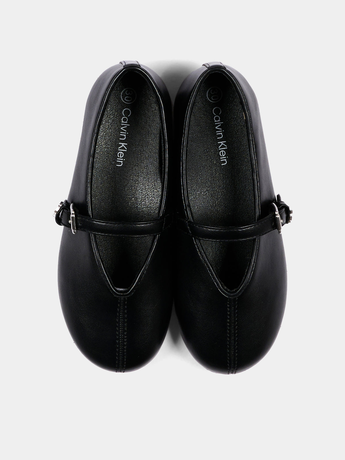 Ballerine nere per bambina con logo,Calvin Klein Kids,V3A3 83402 1355999