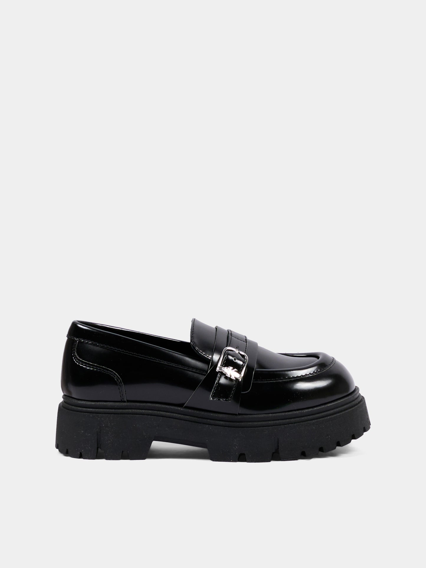 Mocassini nero per bambina con fibbia,Calvin Klein Kids,V4A4 83429 0822999