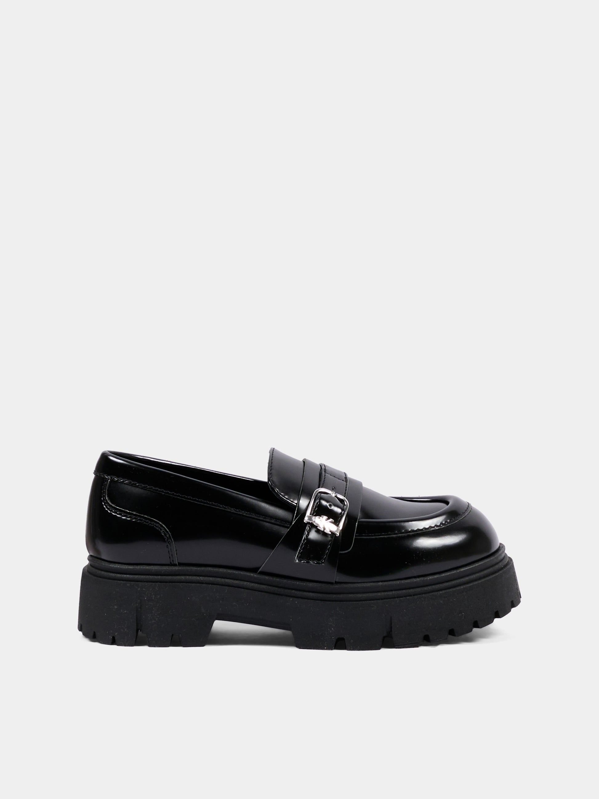 Mocassini nero per bambina con fibbia,Calvin Klein Kids,V4A4 83429 0822999